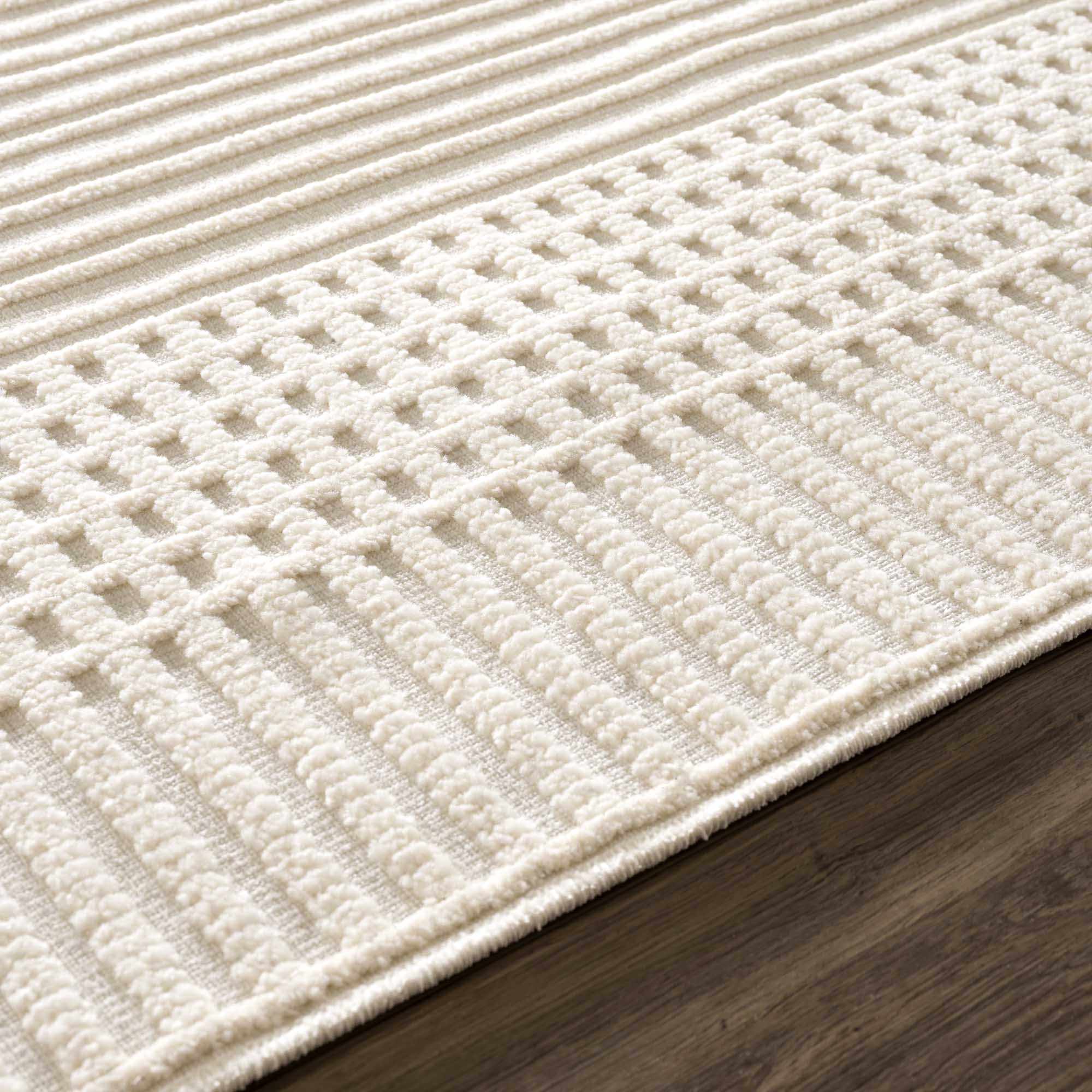 Modern Contemporary Ivory and Beige Medium pile Washable Area Rug - Image 13