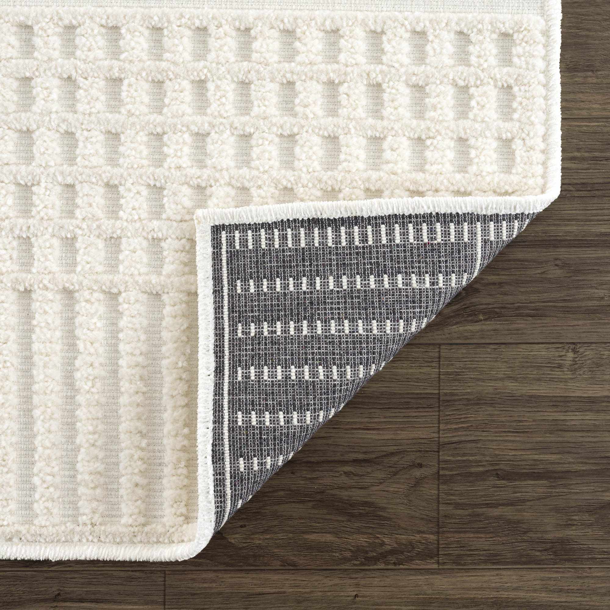 Modern Contemporary Ivory and Beige Medium pile Washable Area Rug - Image 6