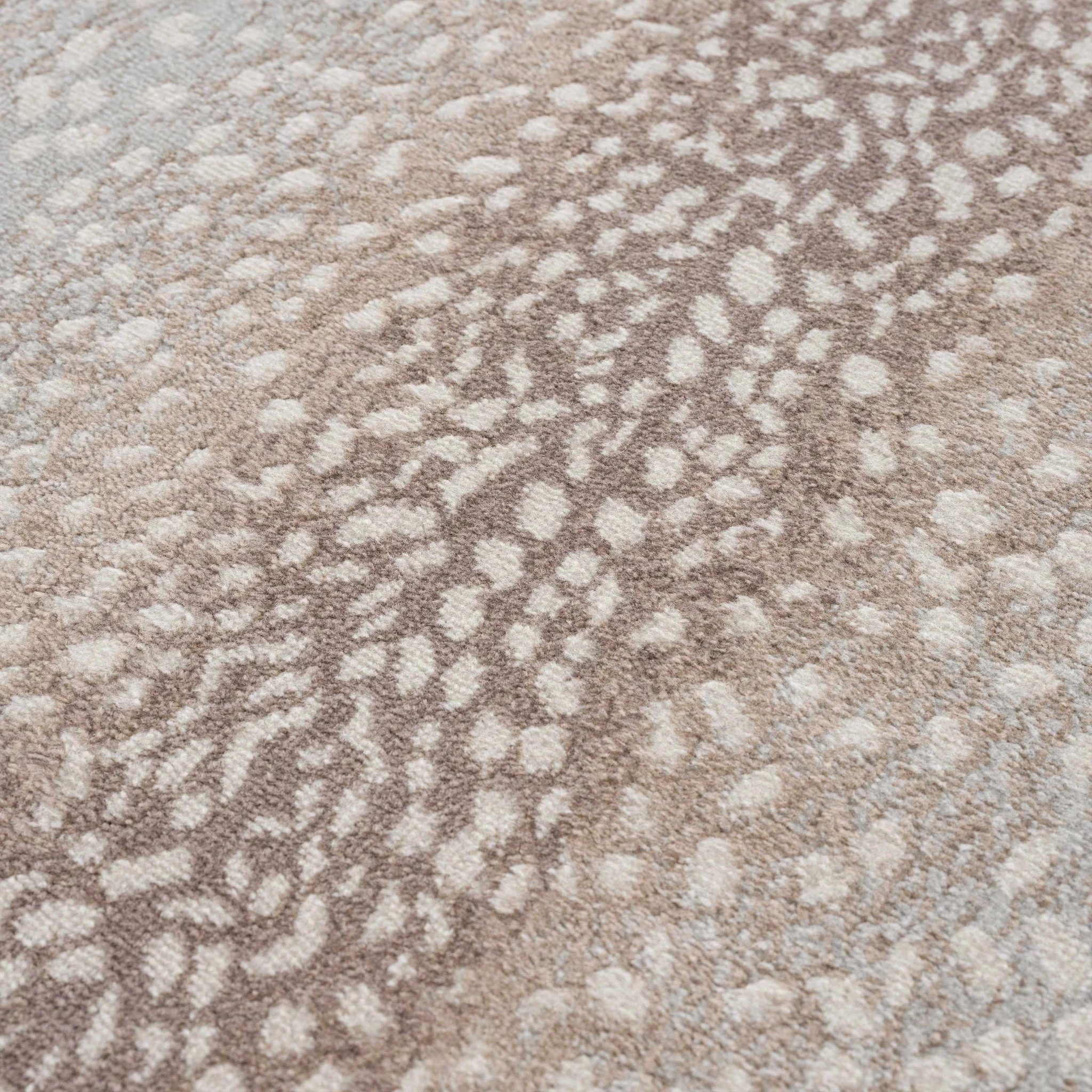 Modern Contemporary Ivory and Brown Leopard Print Medium Pile Area Rug - Image 14