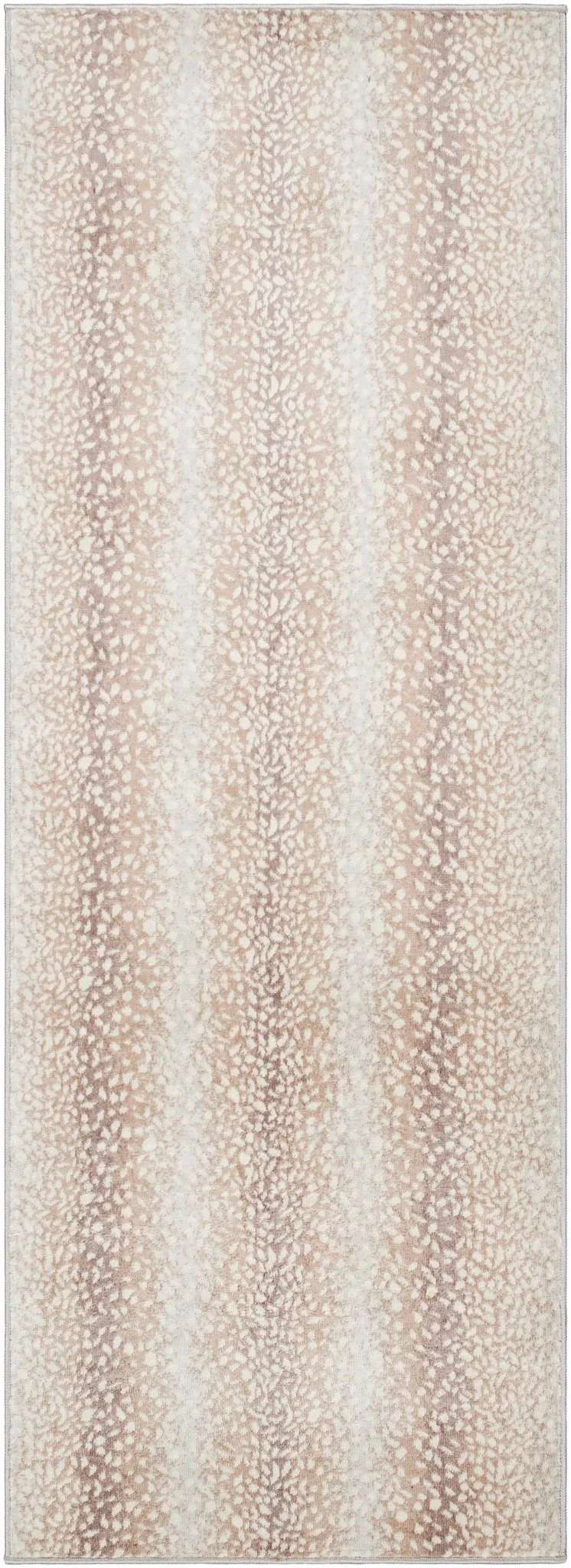 Modern Contemporary Ivory and Brown Leopard Print Medium Pile Area Rug - Image 17