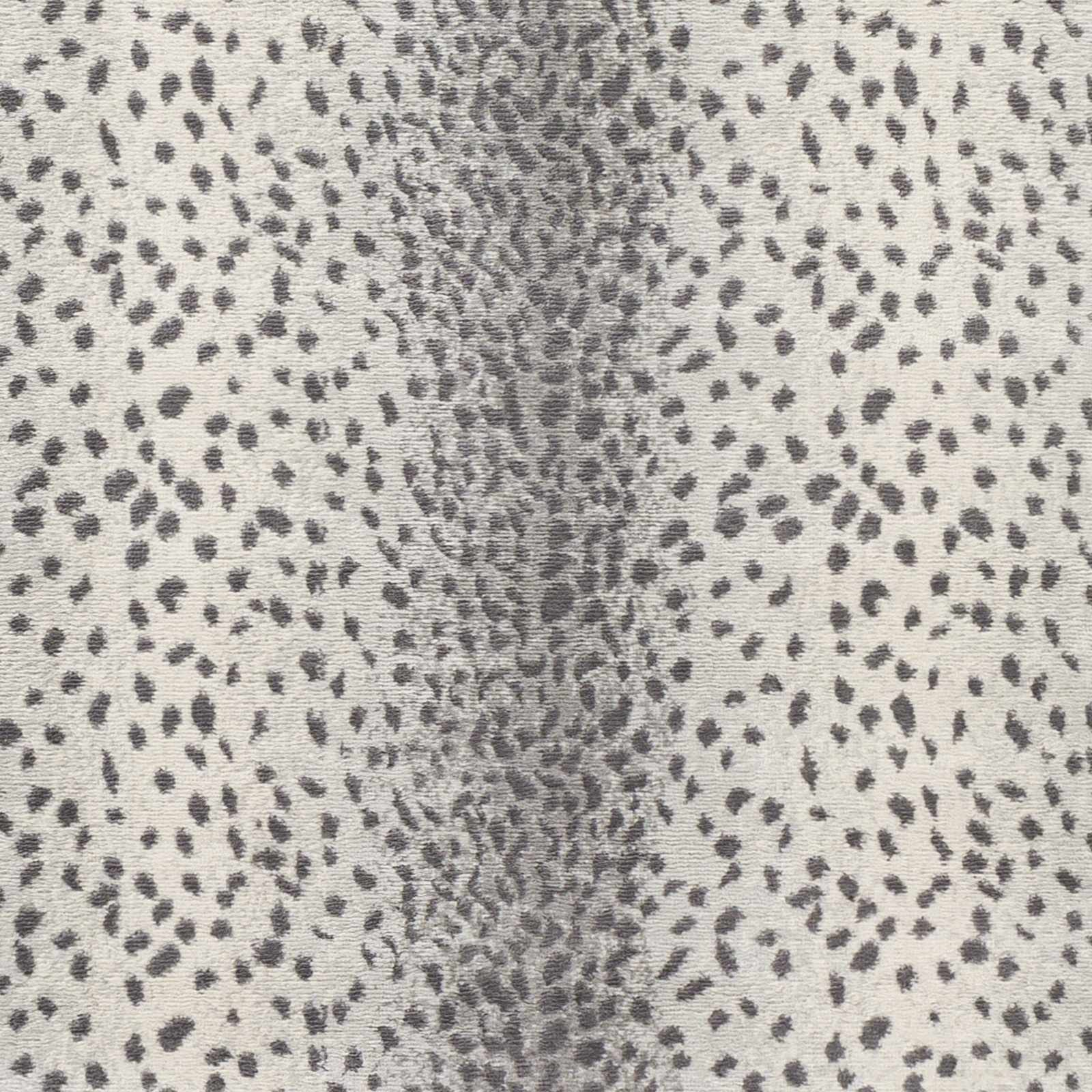 Modern Contemporary Ivory and Charcoal Leopard Print Low Pile Area Rug - Image 7