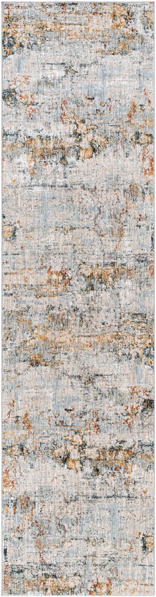 Contemporary Ivory And Gray Machine Woven Rug - Image 2