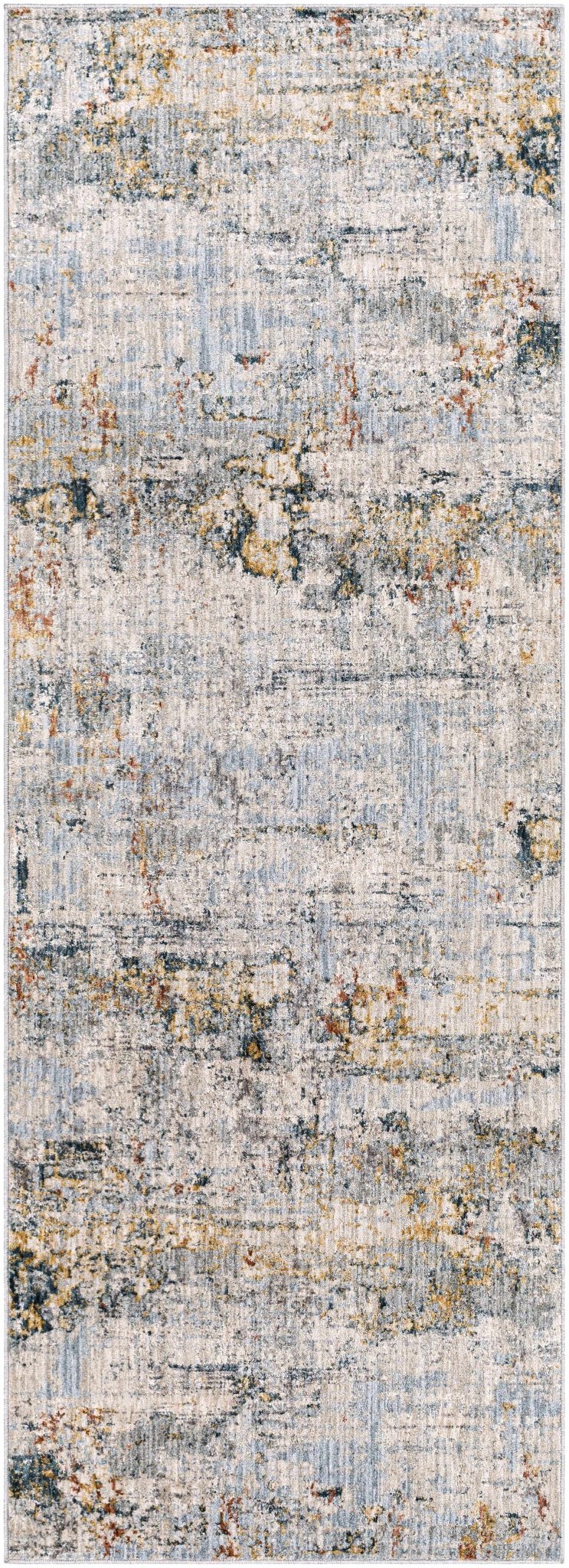 Contemporary Ivory And Gray Machine Woven Rug - Image 4