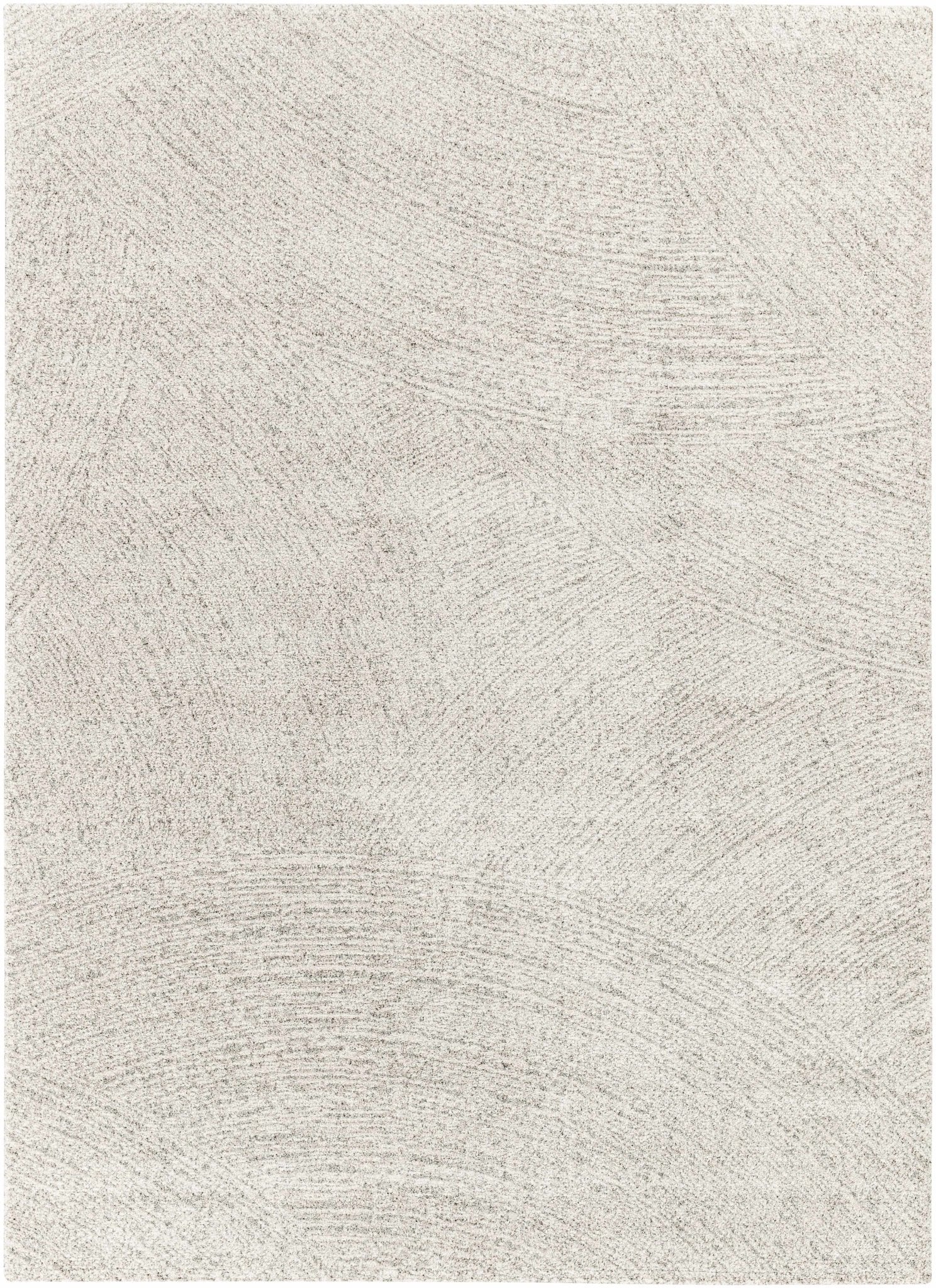 Contemporary Ivory And Gray Rug - Image 9