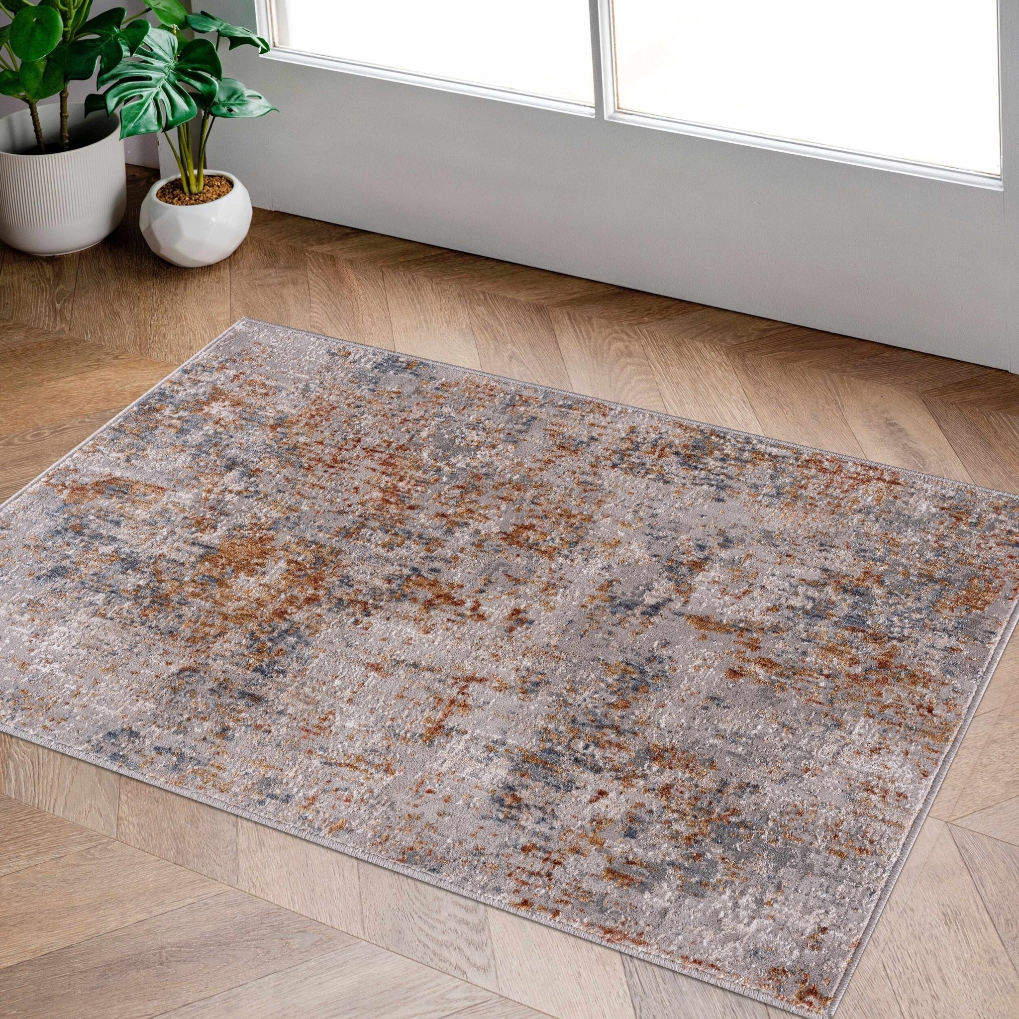 Contemporary Ivory And Mustard Machine Woven Area Rug - Image 10