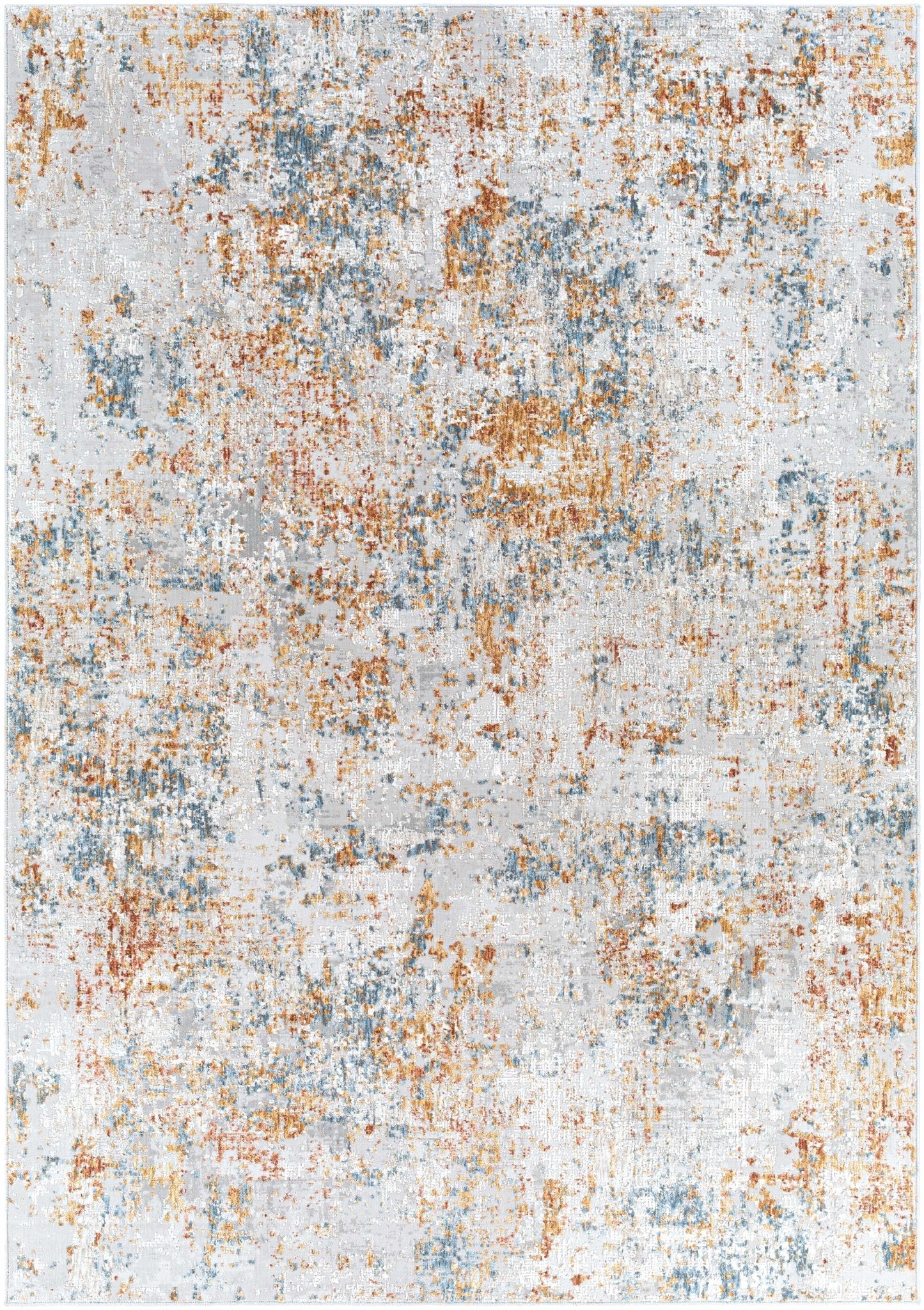 Contemporary Ivory And Mustard Machine Woven Area Rug - Image 11