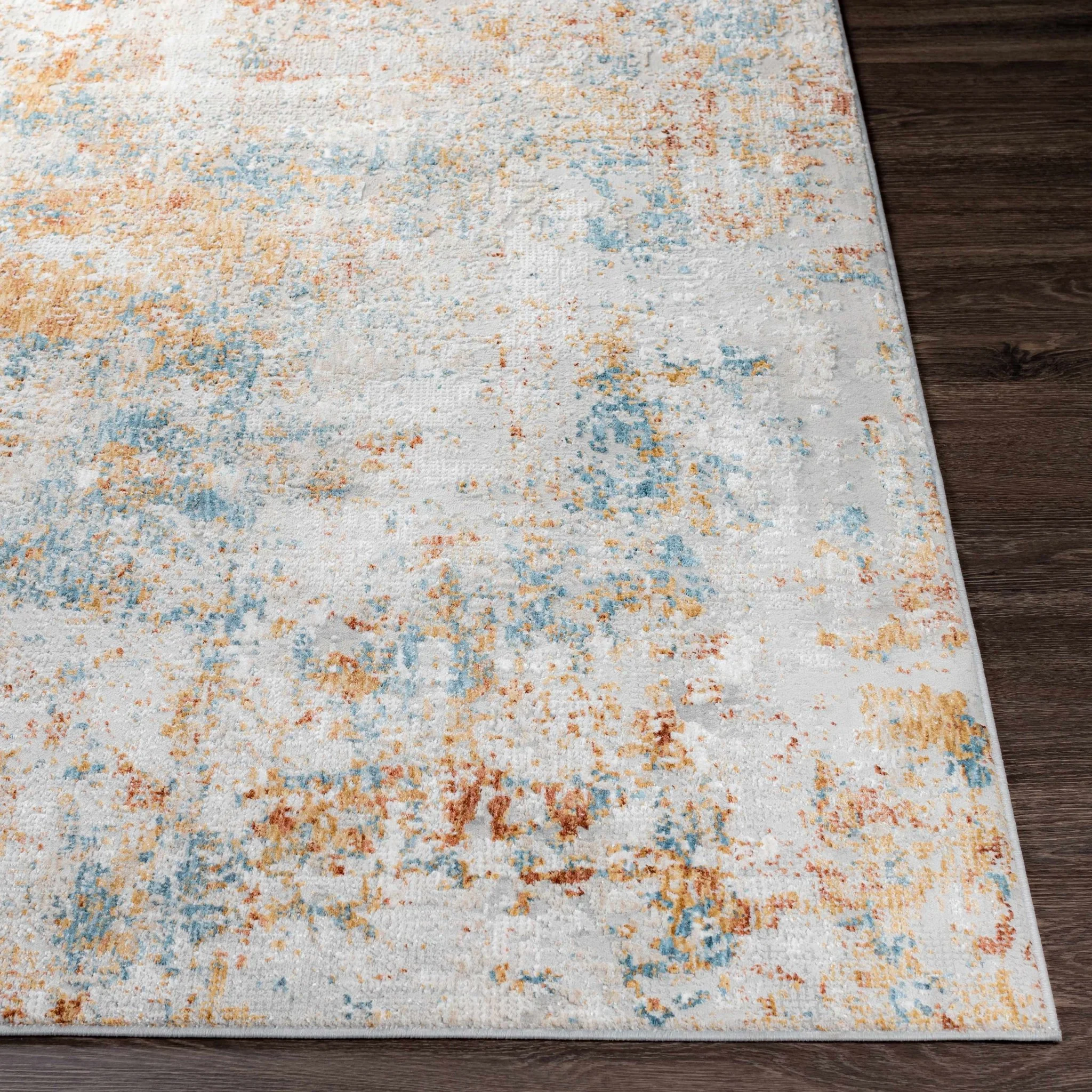 Contemporary Ivory And Mustard Machine Woven Area Rug - Image 13