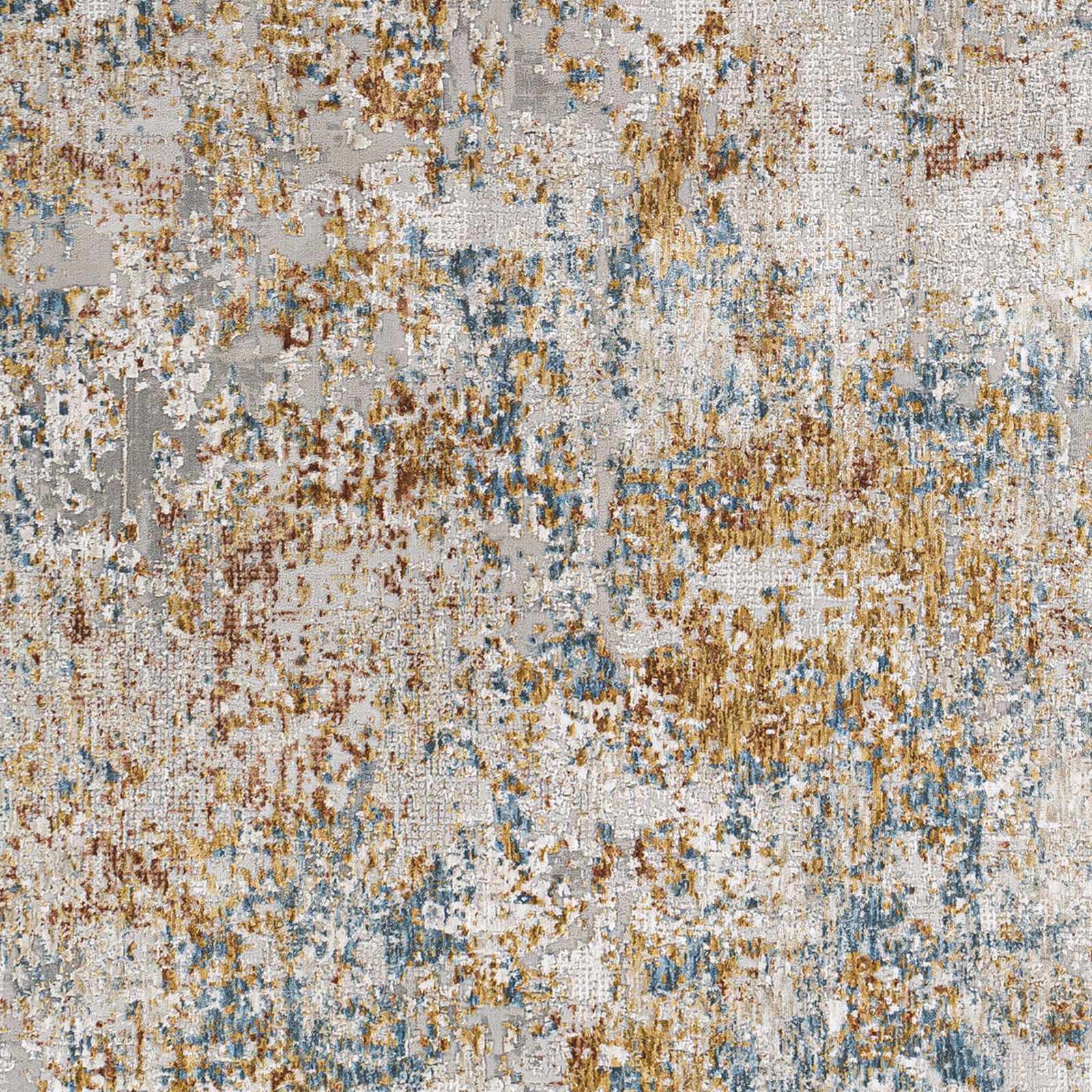 Contemporary Ivory And Mustard Machine Woven Area Rug - Image 6