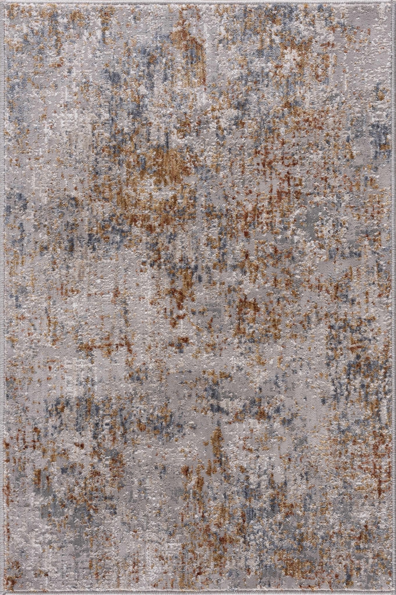 Contemporary Ivory And Mustard Machine Woven Area Rug - Image 8