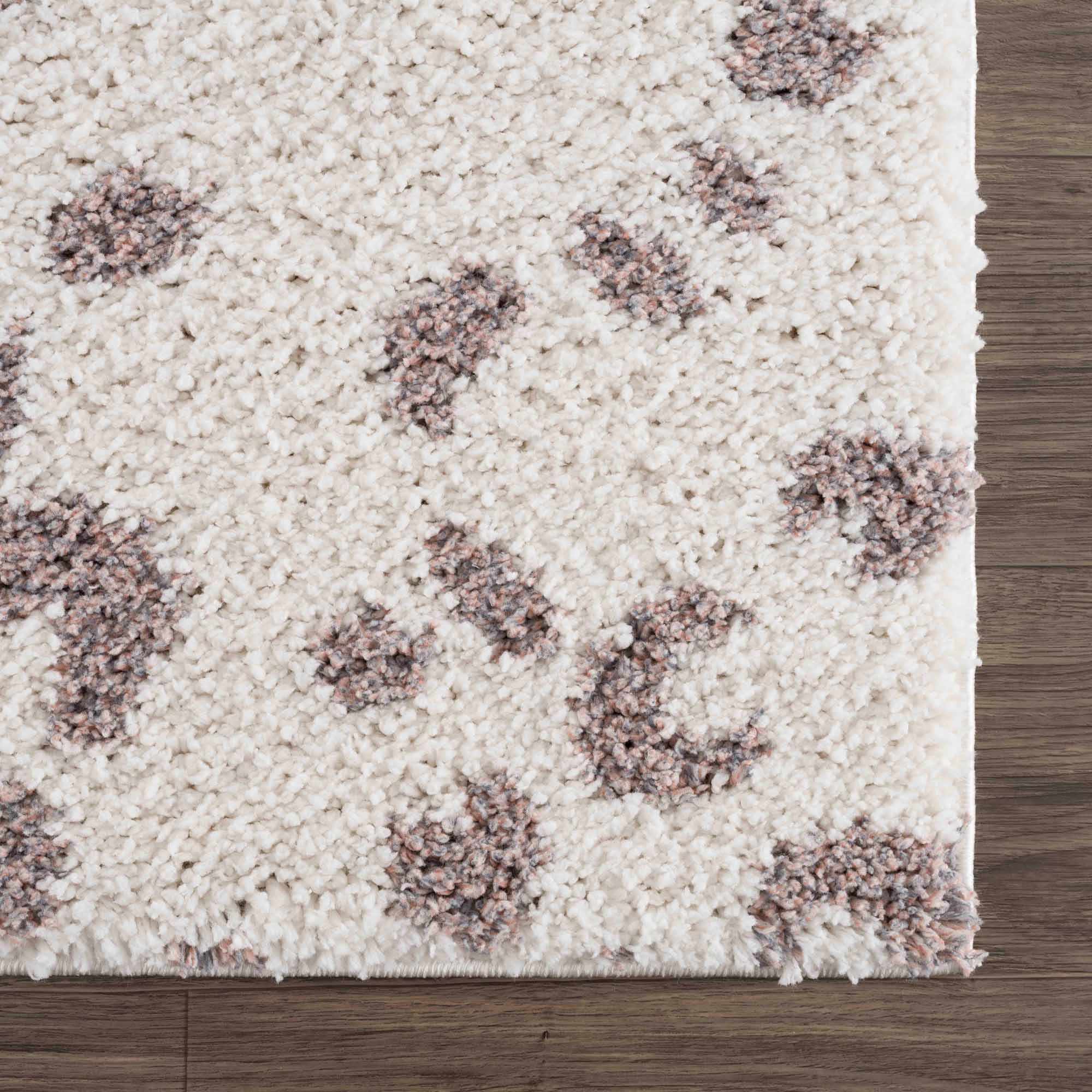 Antelope Rug Modern Contemporary Ivory and Dark Purple plush pile Area Rug - Image 10