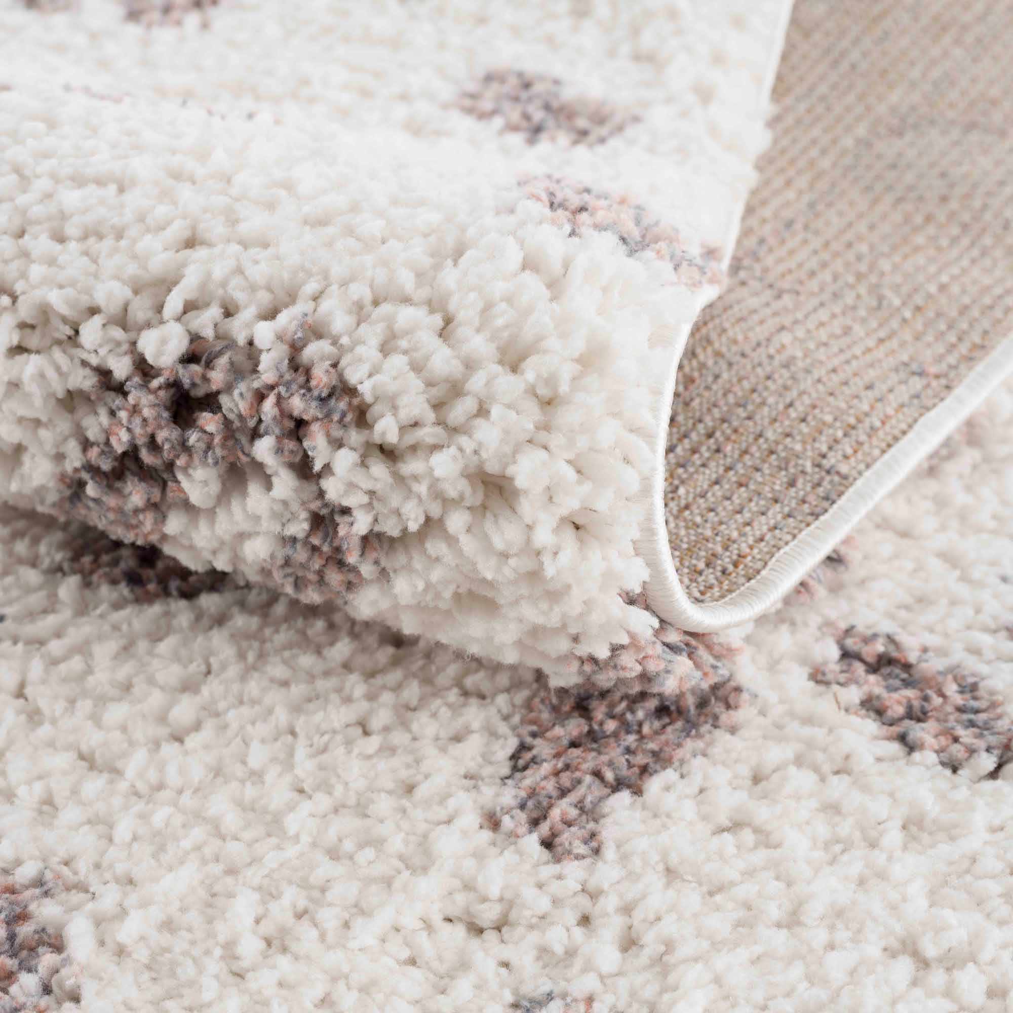 Antelope Rug Modern Contemporary Ivory and Dark Purple plush pile Area Rug - Image 6