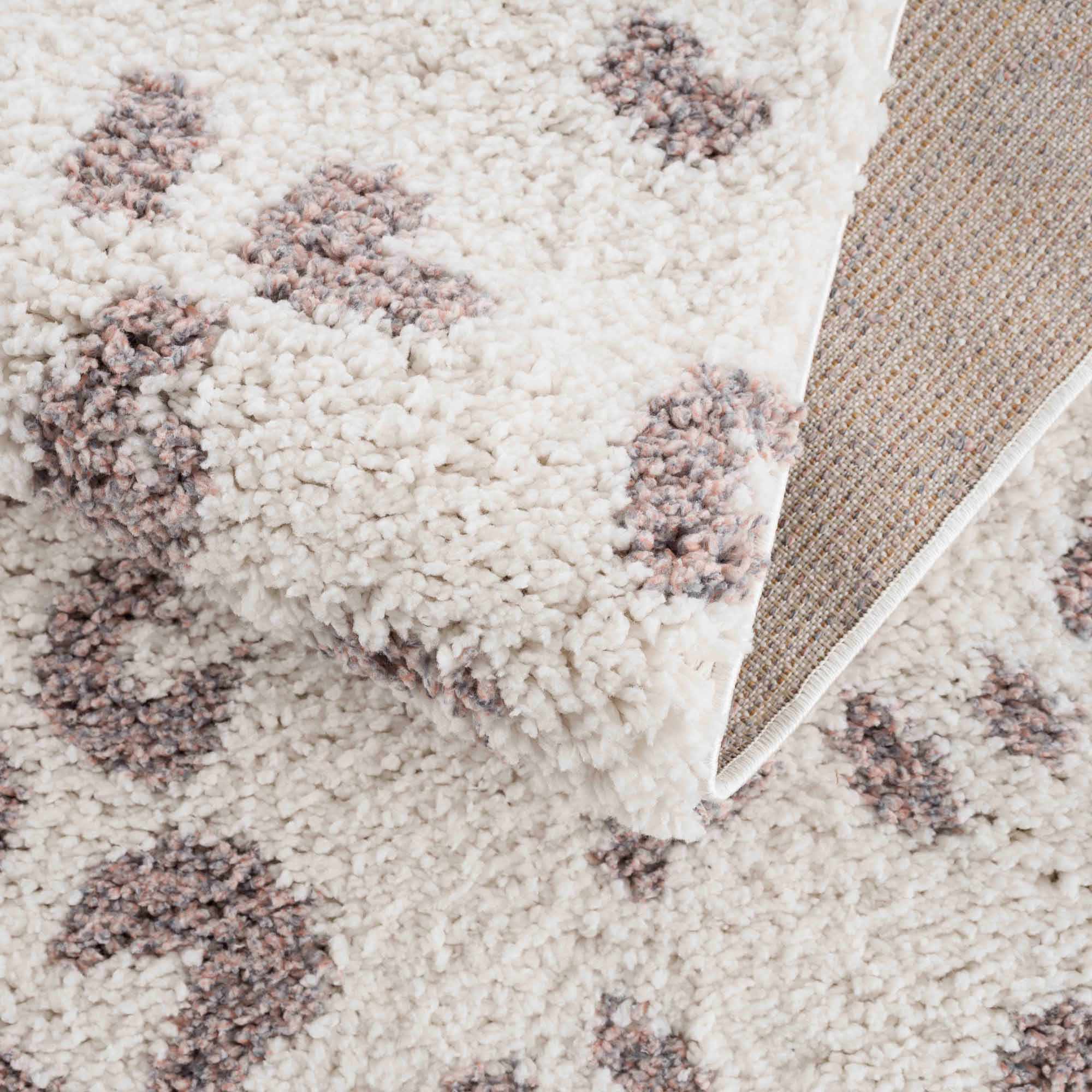 Antelope Rug Modern Contemporary Ivory and Dark Purple plush pile Area Rug - Image 7