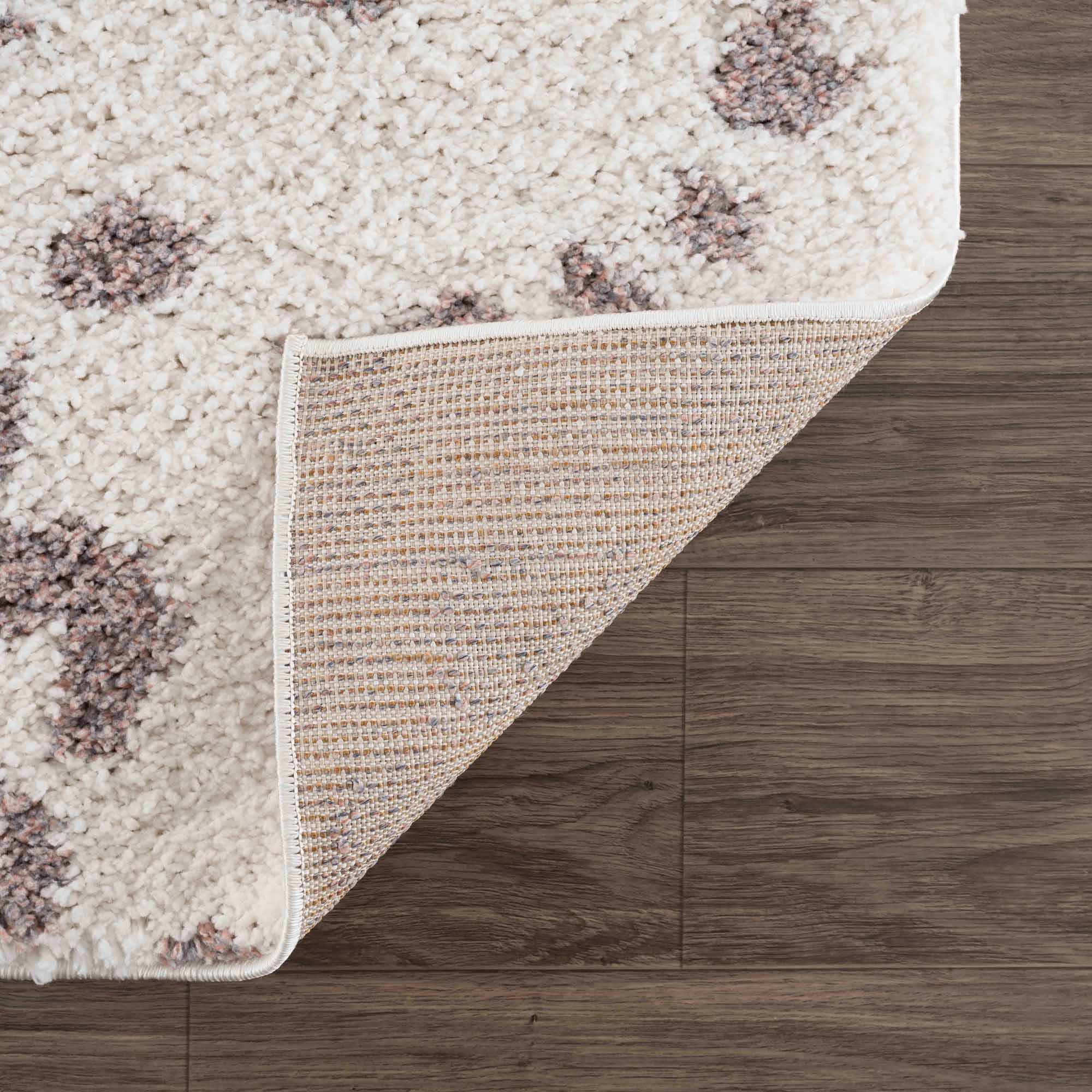 Antelope Rug Modern Contemporary Ivory and Dark Purple plush pile Area Rug - Image 9