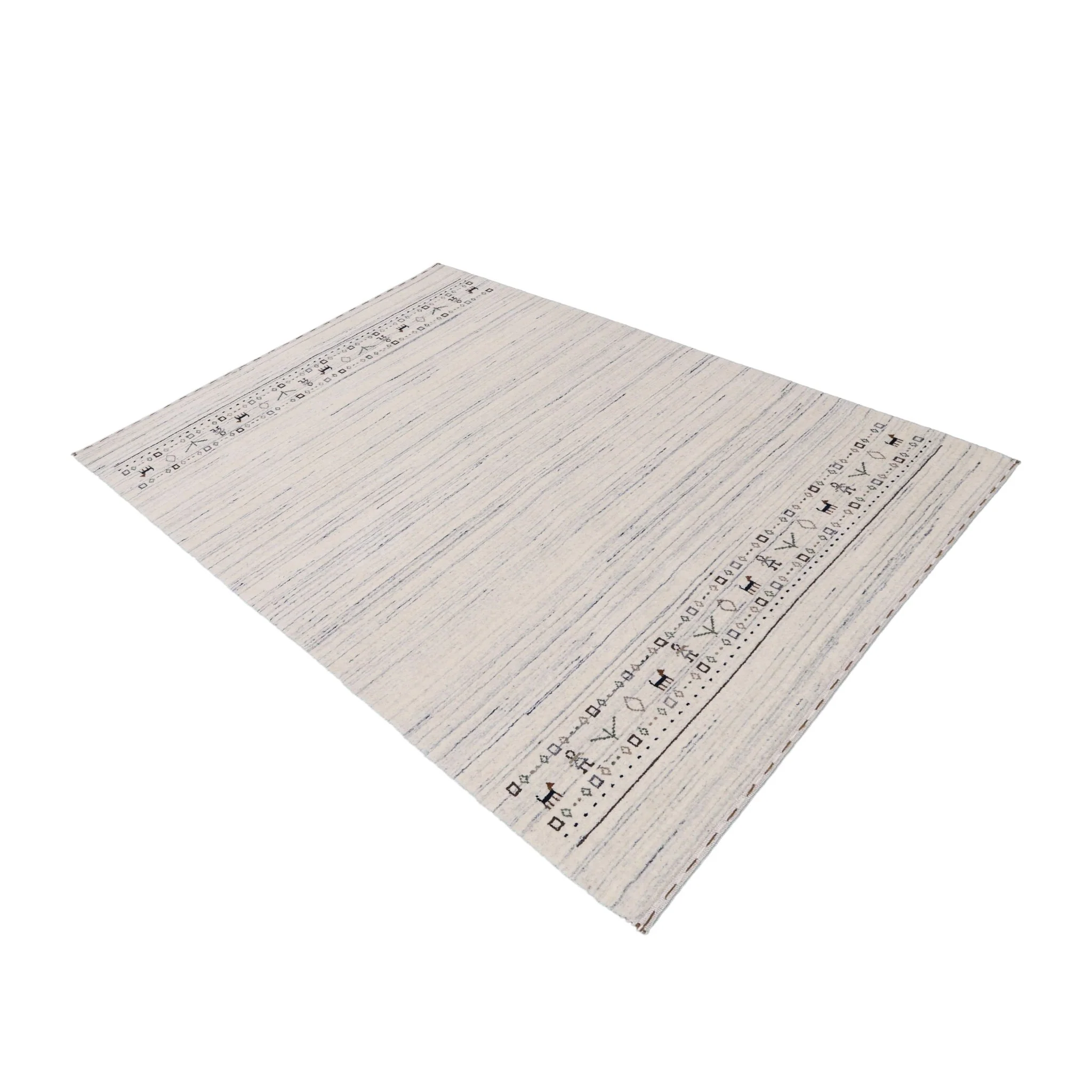 Contemporary Ivory Design Hand Loomed Wool Rug - Image 5