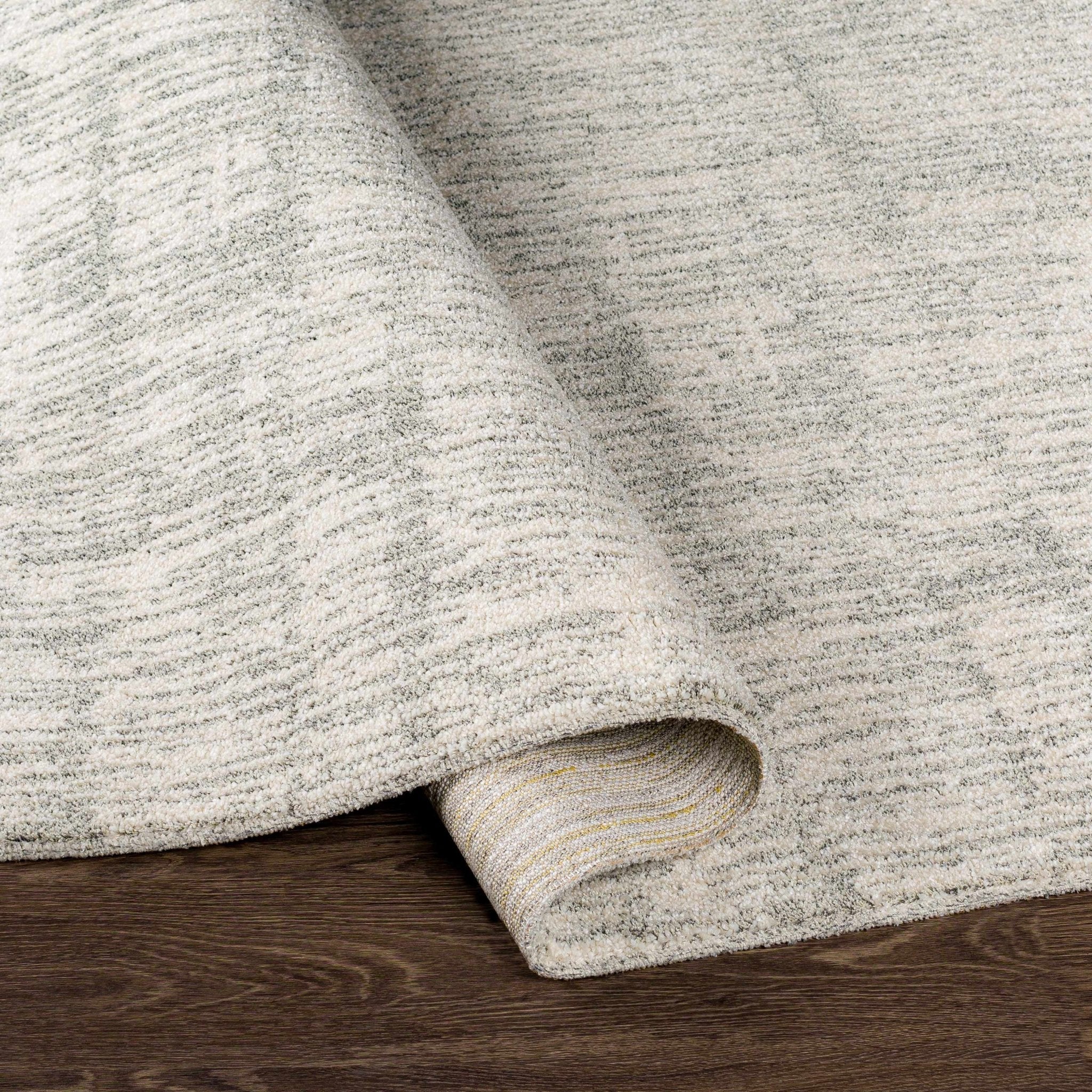 Contemporary Ivory Machine Made Rug - Image 5