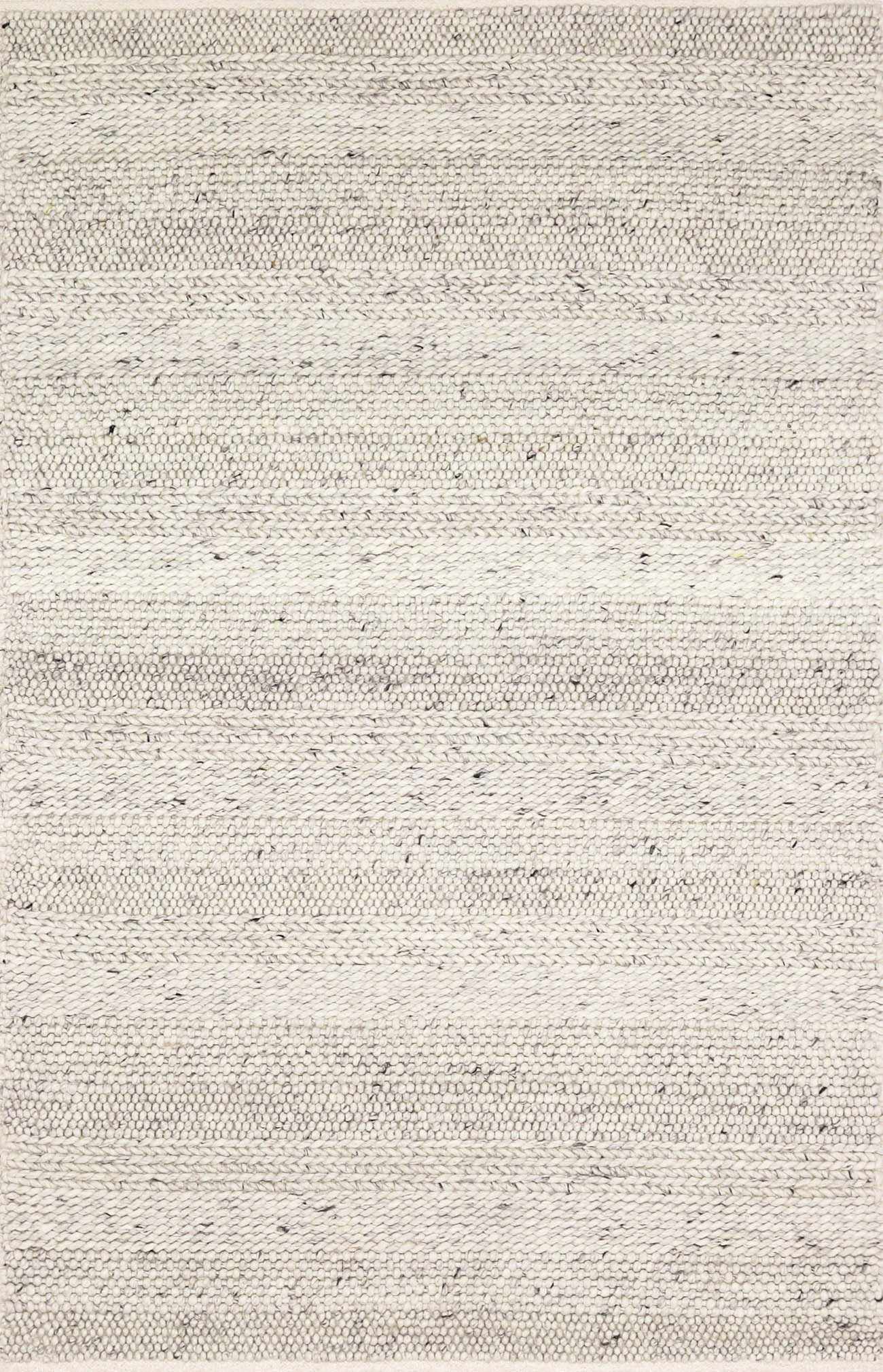 Contemporary Ivory Machine Woven Wool Rug - Image 14