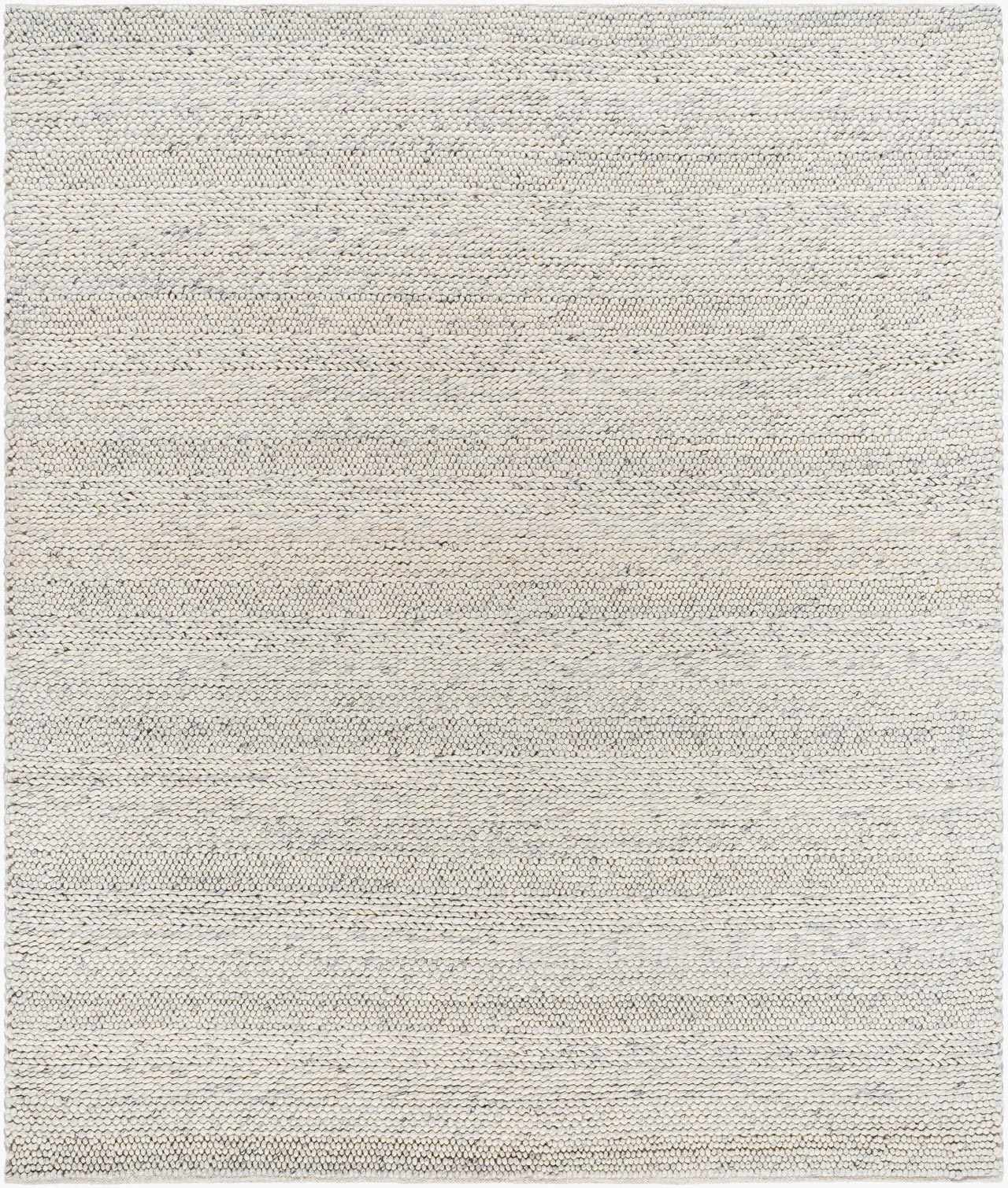 Contemporary Ivory Machine Woven Wool Rug - Image 3