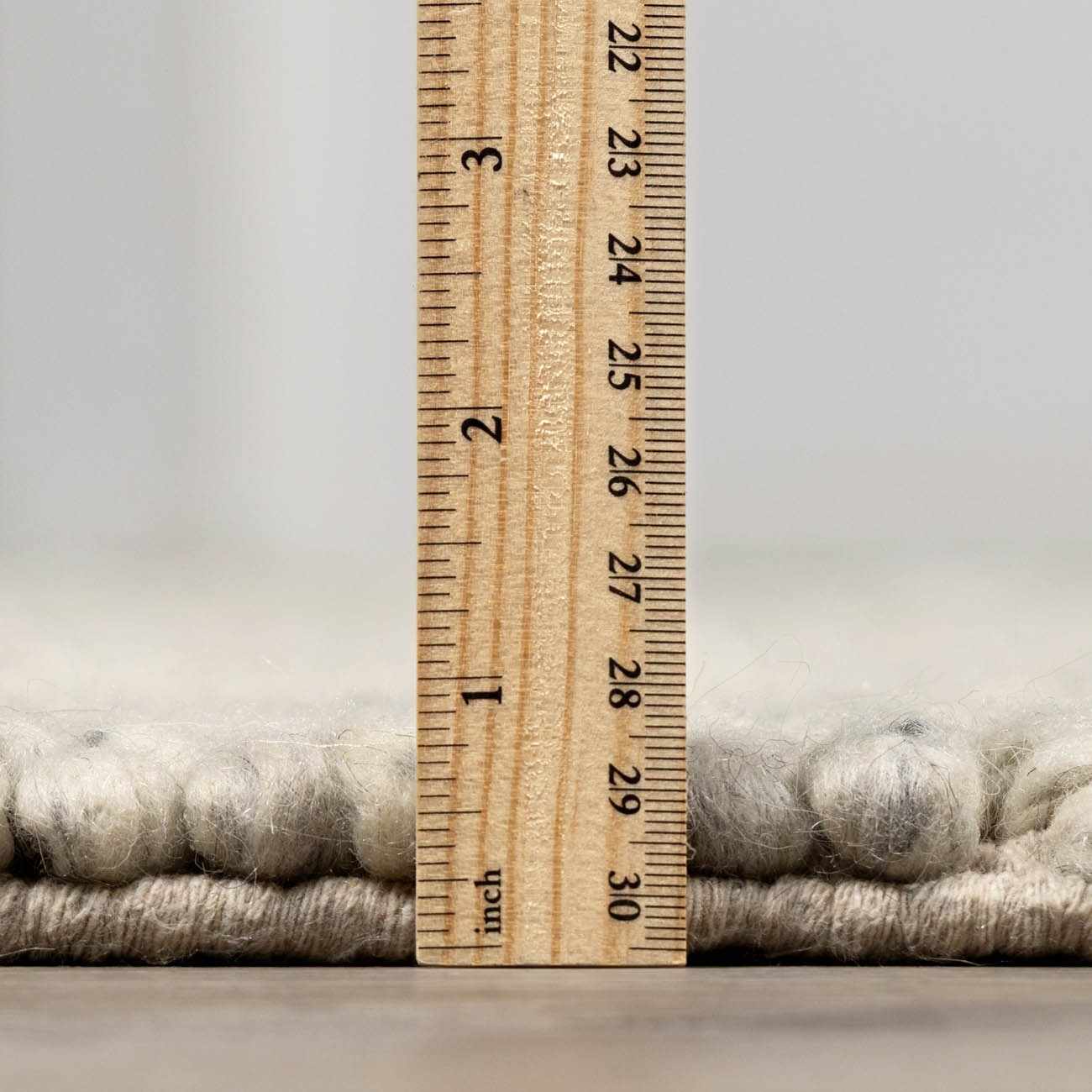 Contemporary Ivory Machine Woven Wool Rug - Image 9