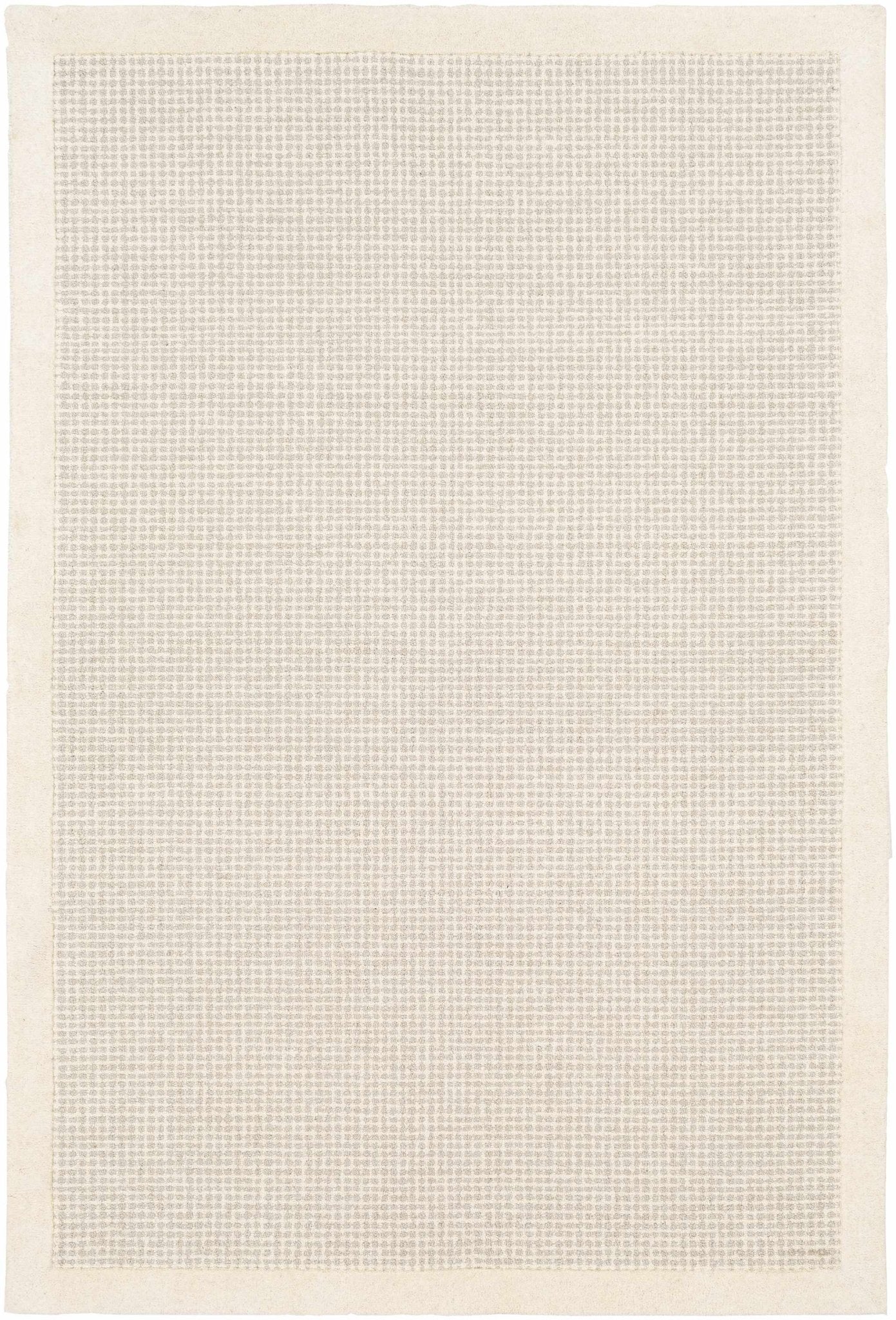 Contemporary Pattern Cream And Gray Hand Tufted Wool Rug - Image 10