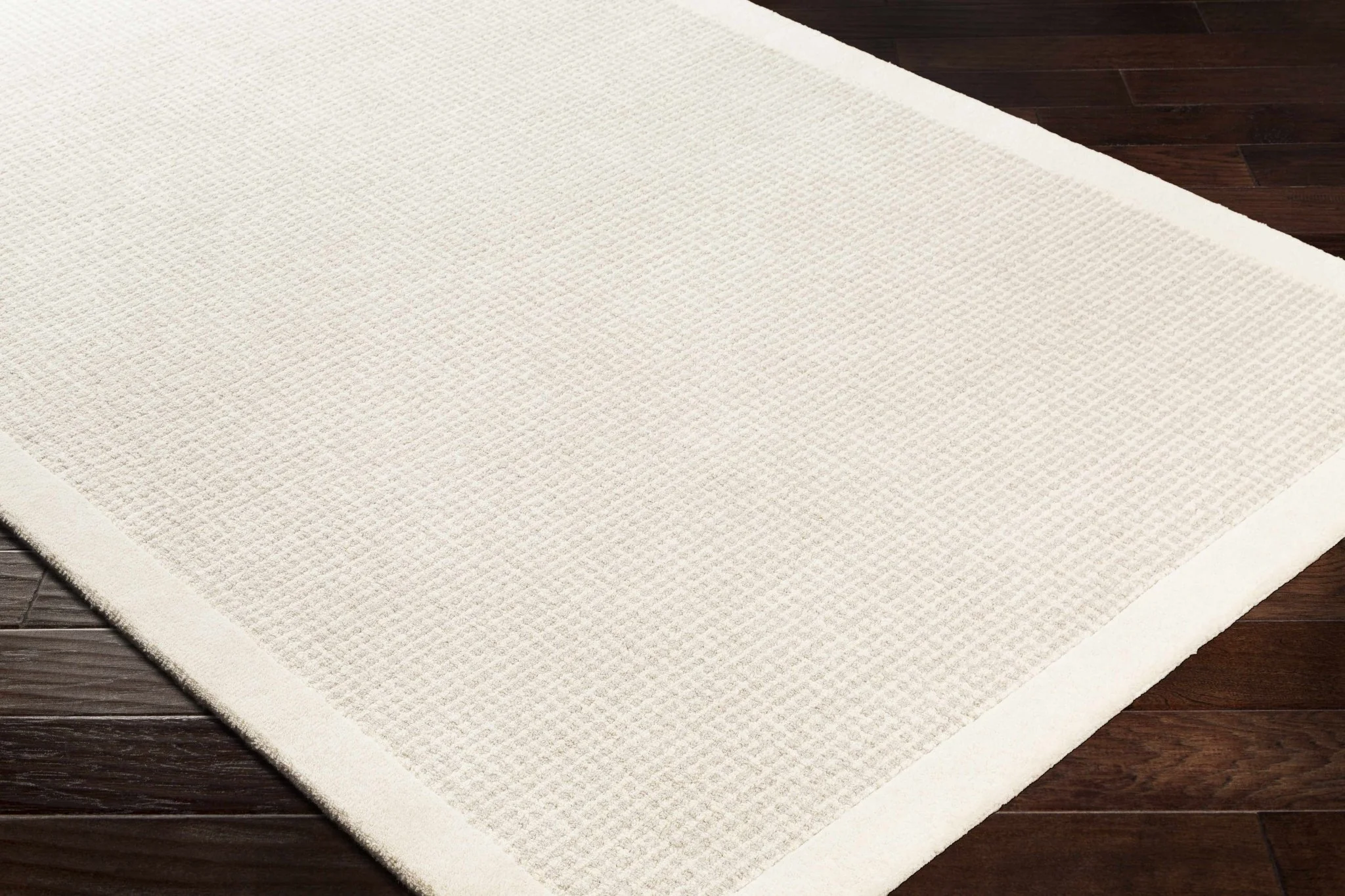 Contemporary Pattern Cream And Gray Hand Tufted Wool Rug - Image 6