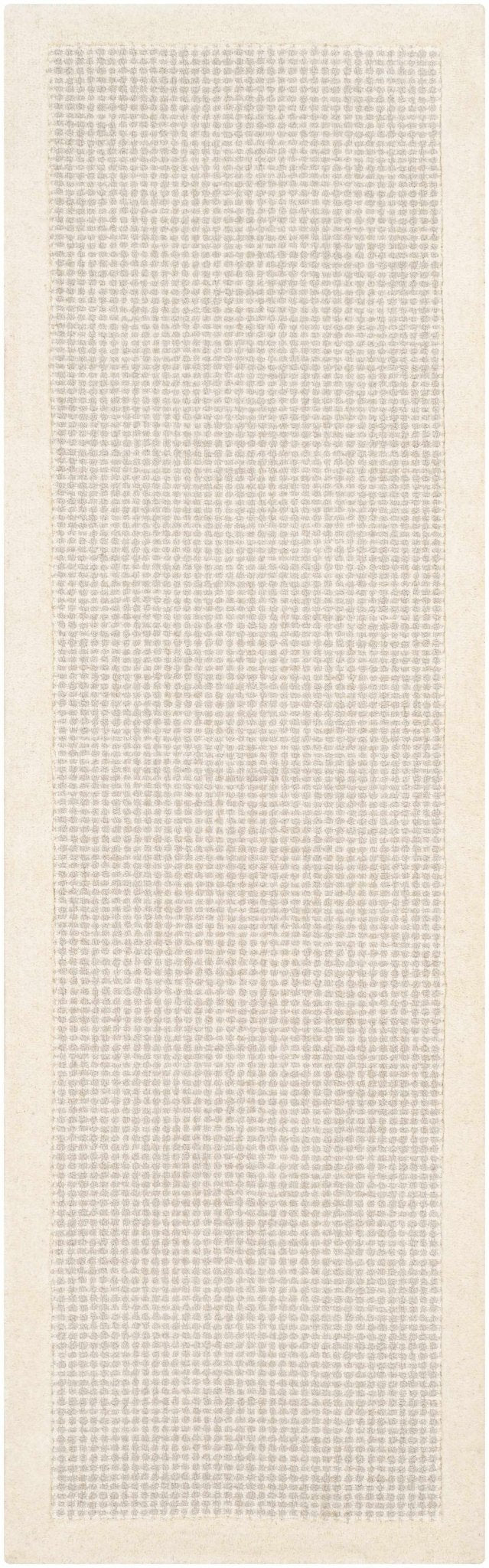 Contemporary Pattern Cream And Gray Hand Tufted Wool Rug - Image 8