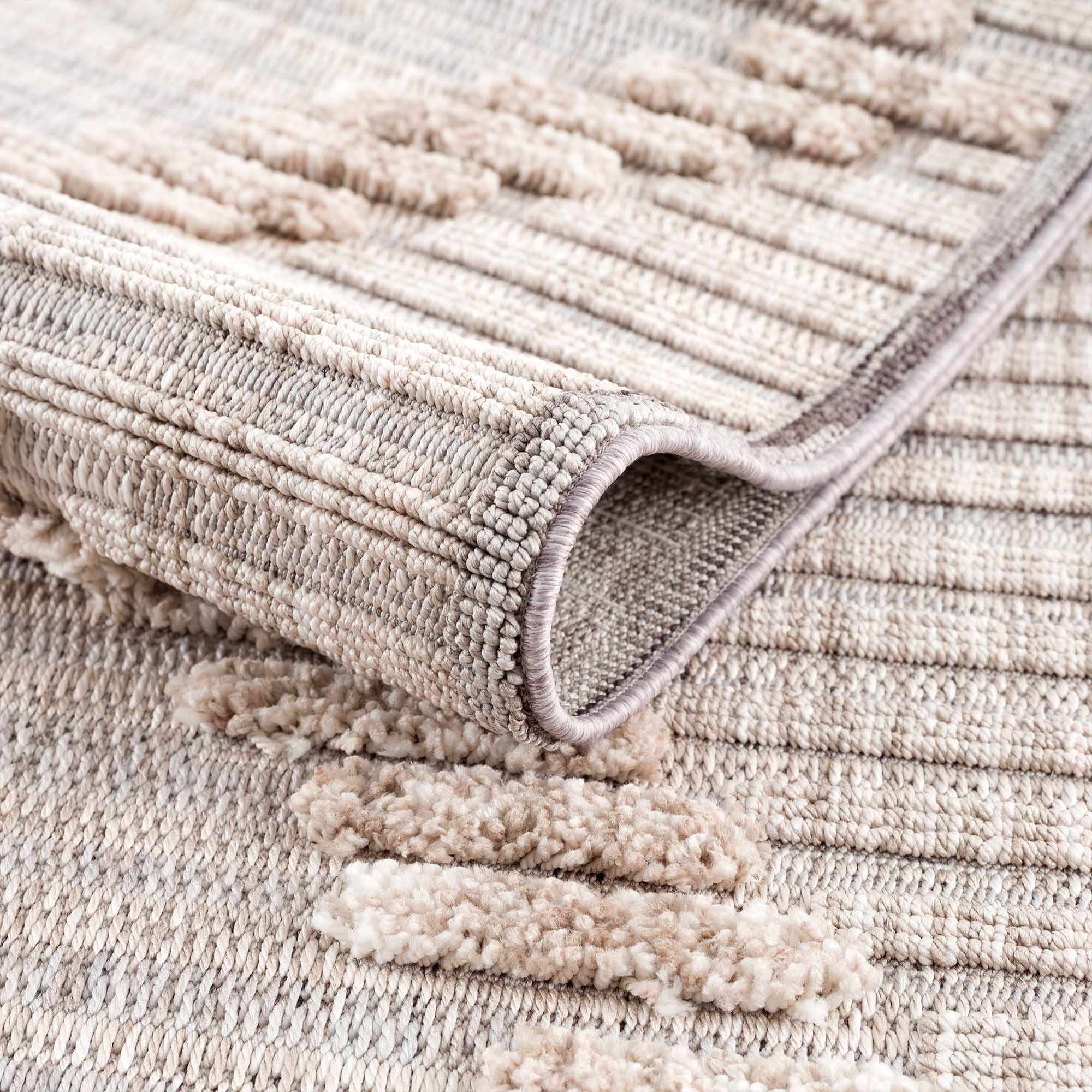 Contemporary Peach, Camel and Dark Purple Tribal Design Area Rug - Image 20