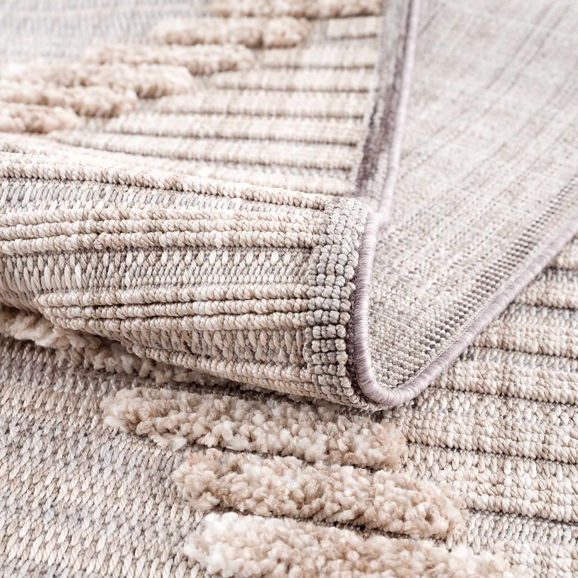 Contemporary Peach, Camel and Dark Purple Tribal Design Area Rug - Image 21