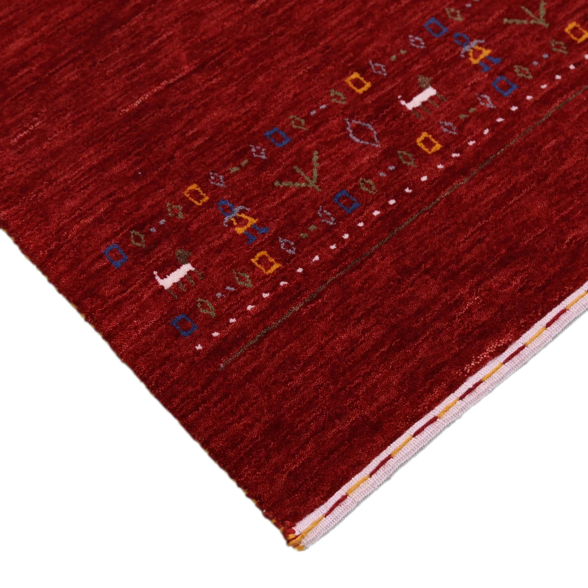 Contemporary Red Hand Loomed Wool Area Rug - Image 11