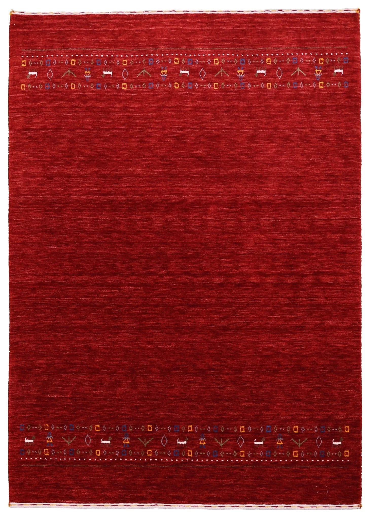 Contemporary Red Hand Loomed Wool Area Rug - Image 12
