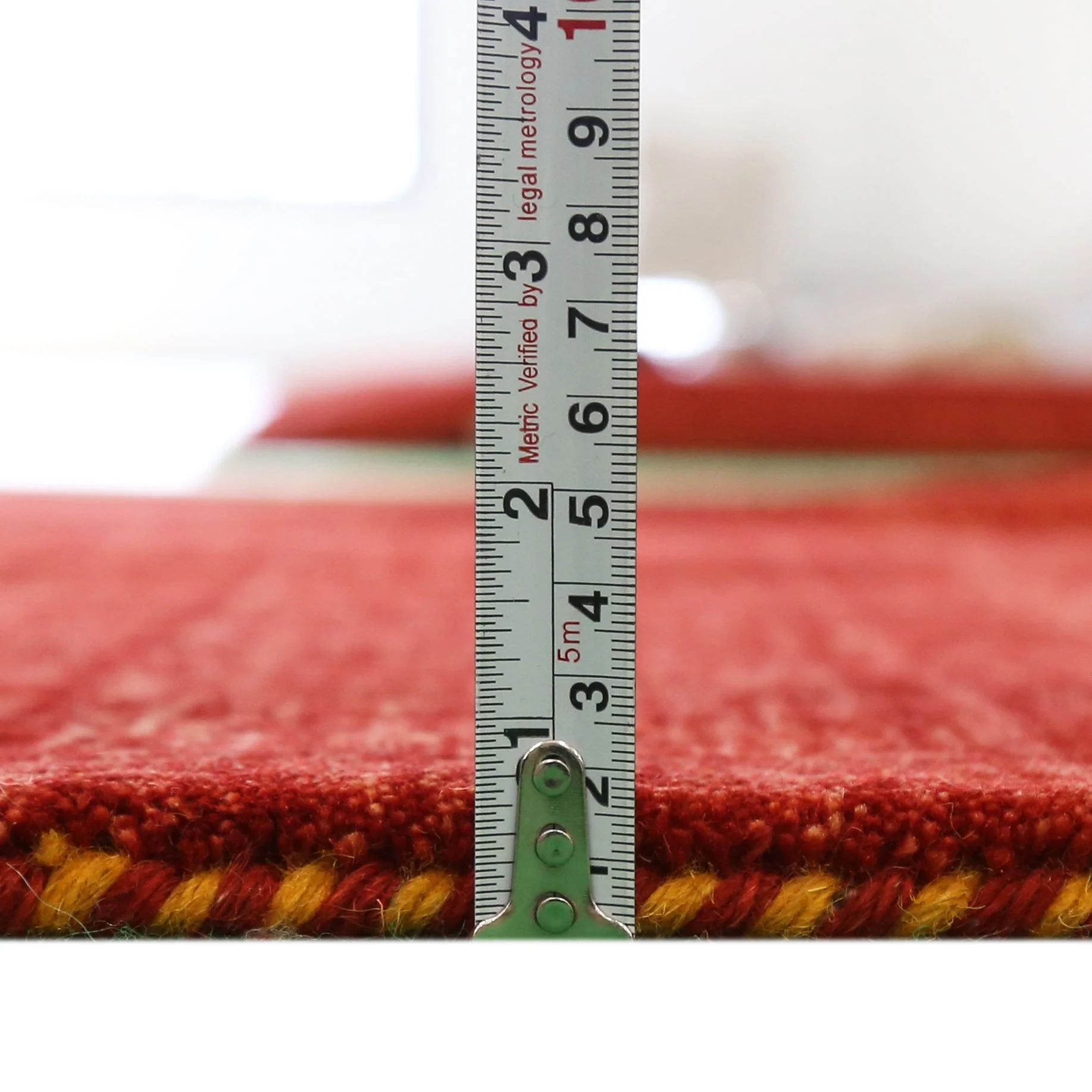 Contemporary Red Hand Loomed Wool Area Rug - Image 7