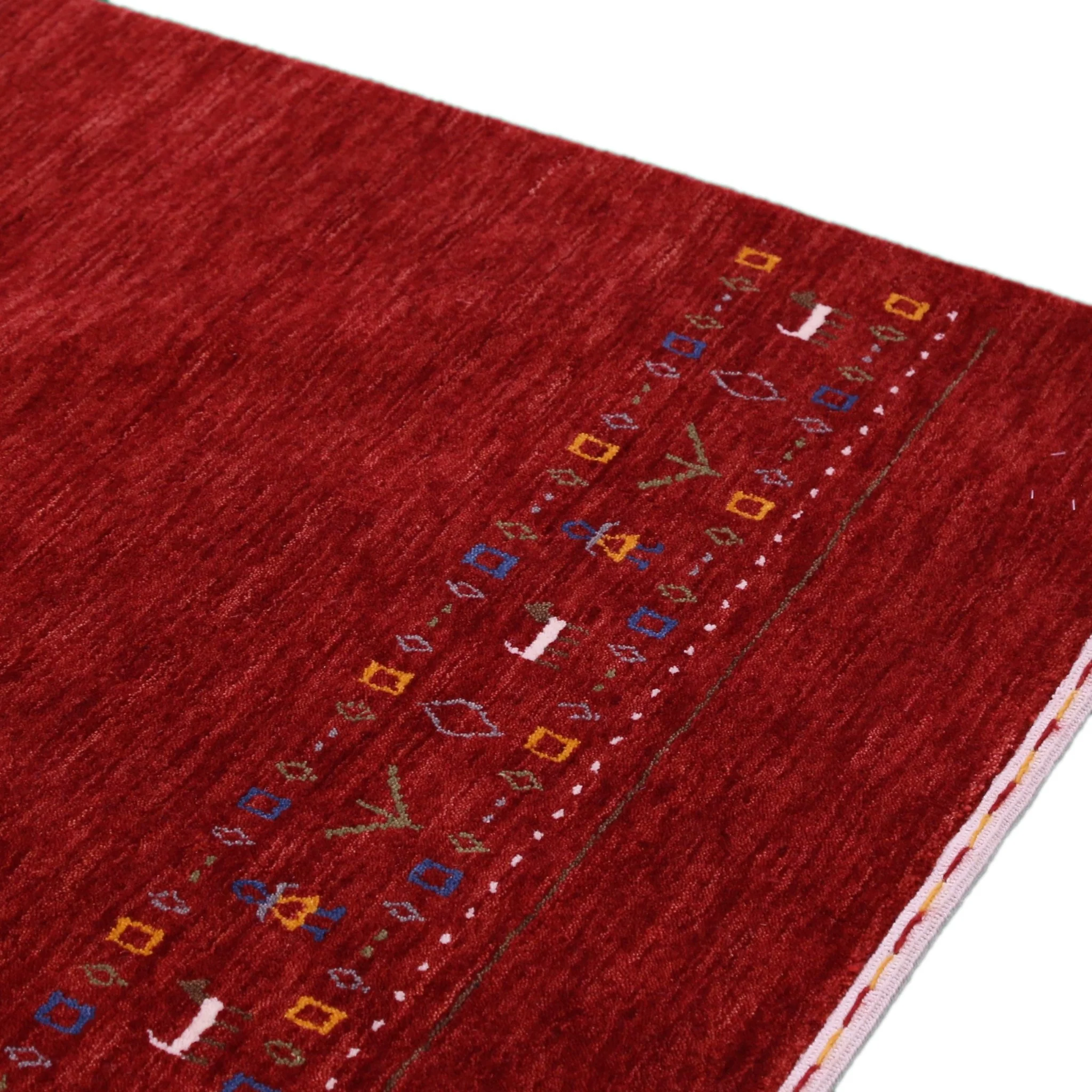Contemporary Red Hand Loomed Wool Area Rug - Image 9