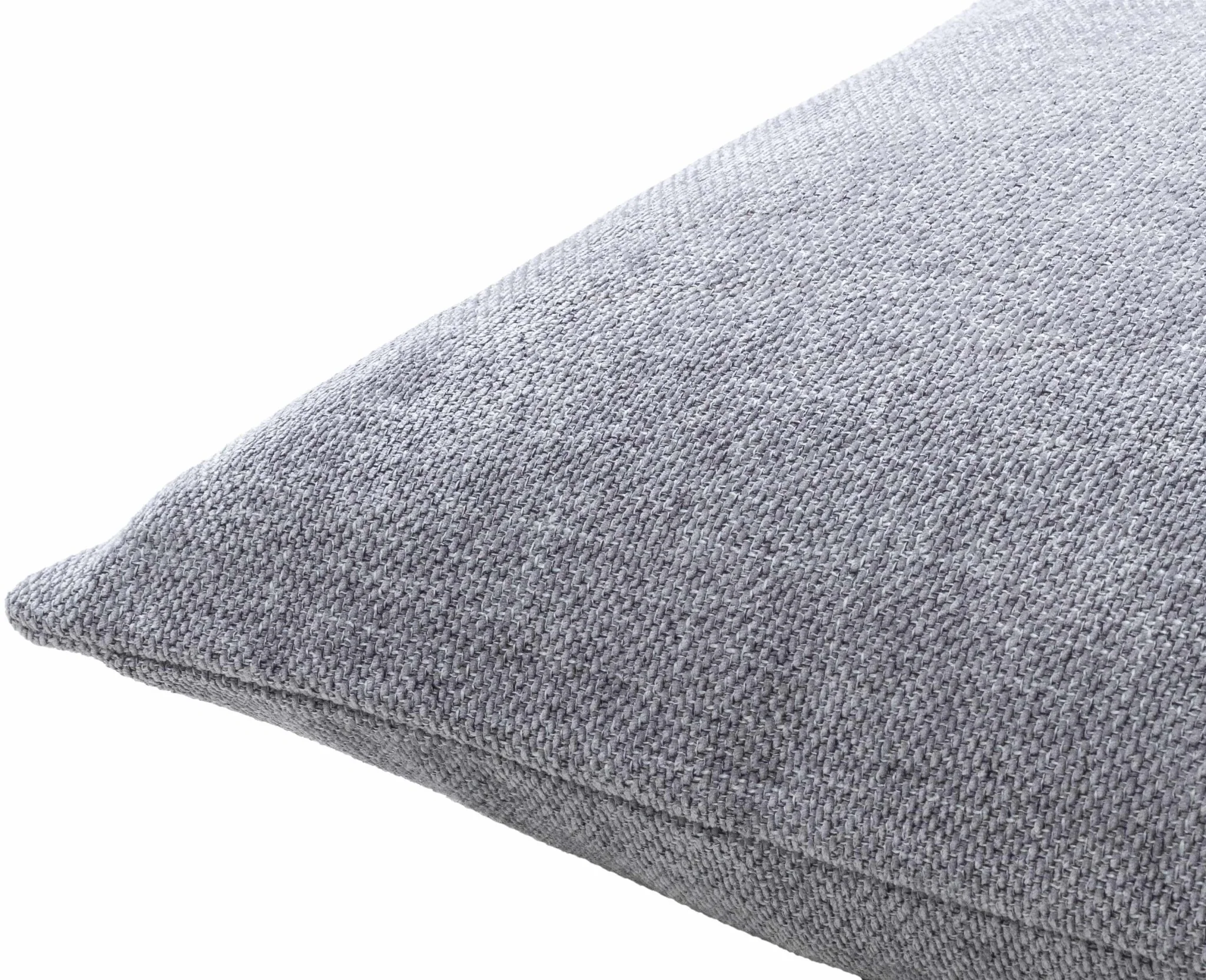 Natural Linen look Contemporary Silver Textured Square Throw Pillow - Image 2