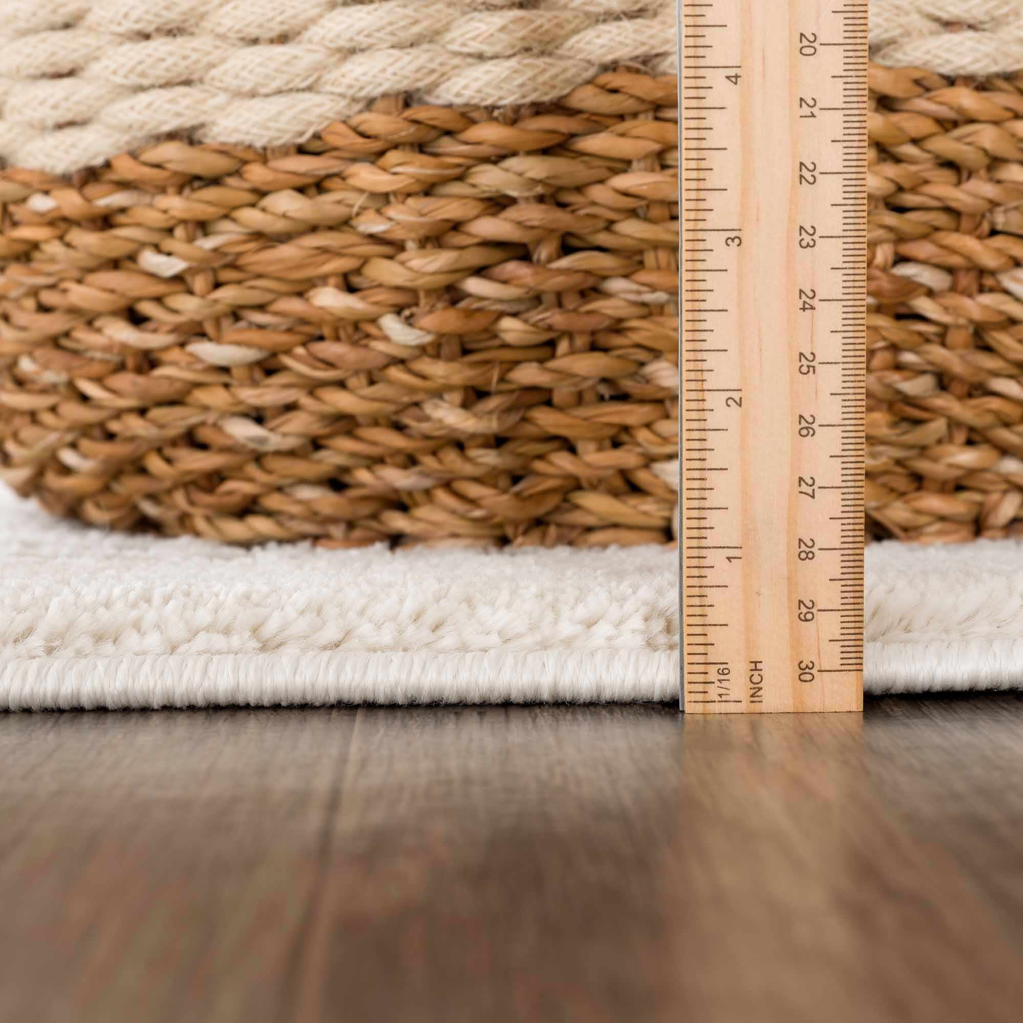 Modern Contemporary Solid Beige and Black High pile Multi Size  Area Rug - Image 12