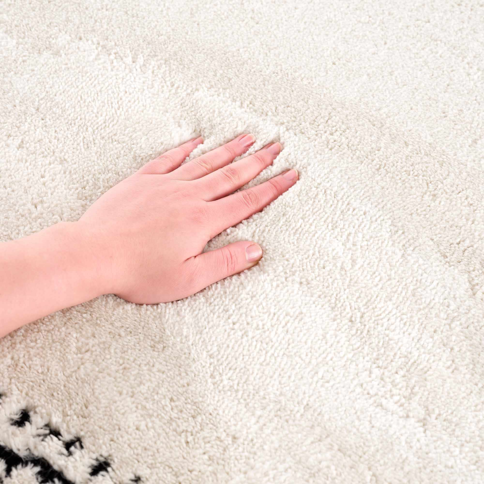 Modern Contemporary Solid Beige and Black High pile Multi Size  Area Rug - Image 13