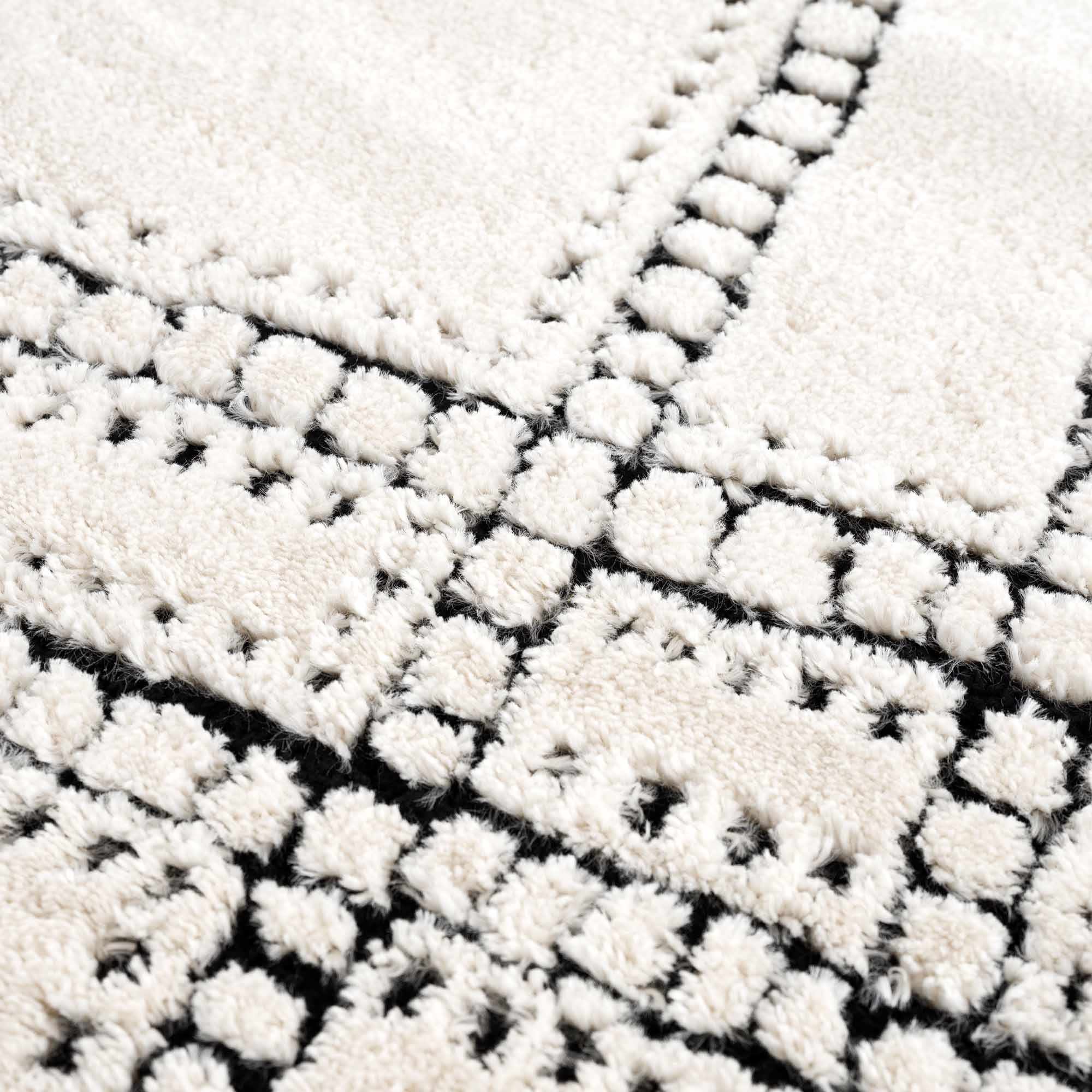 Modern Contemporary Solid Beige and Black High pile Multi Size  Area Rug - Image 14