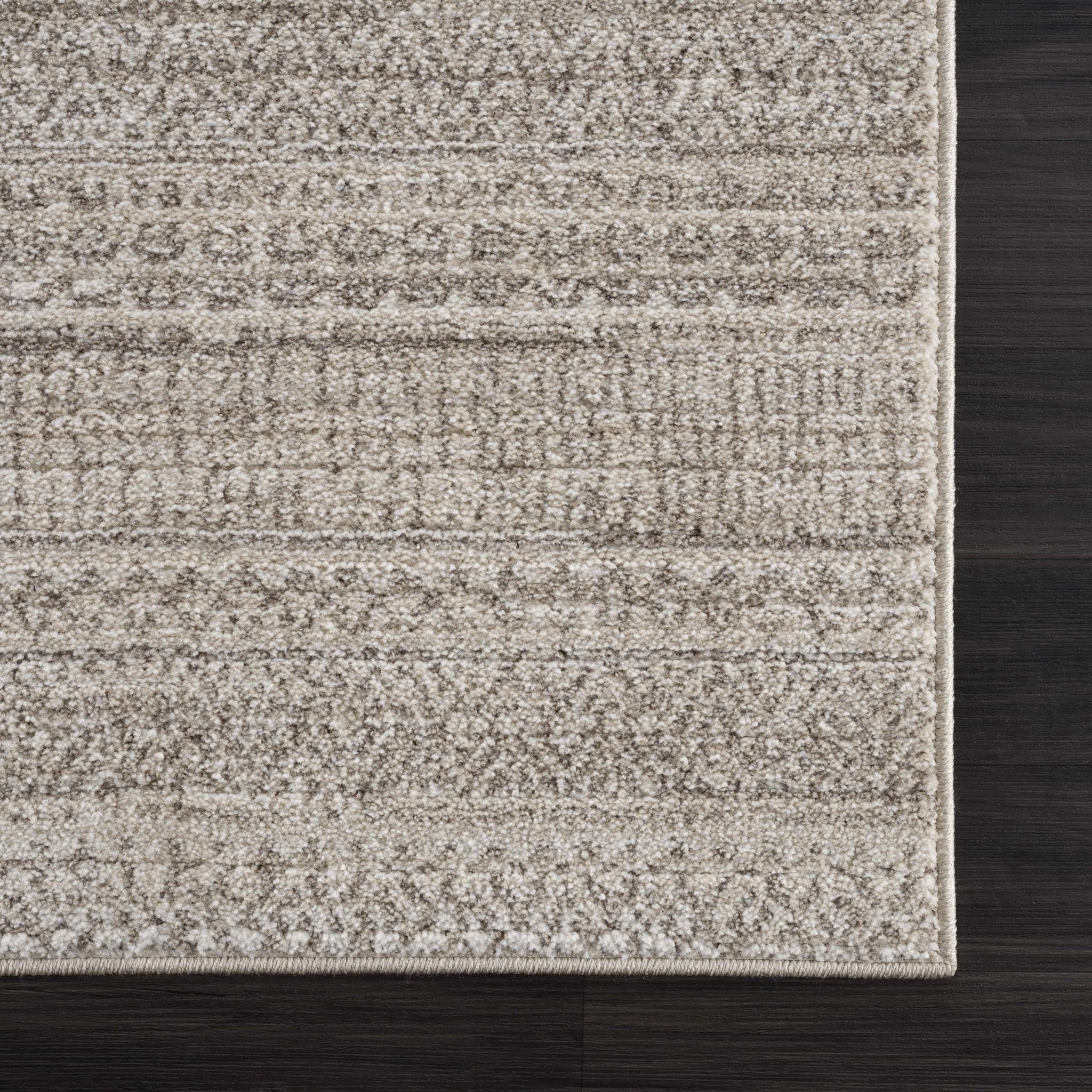 Contemporary solid Beige and Gray High Pile Area Rug - Image 9