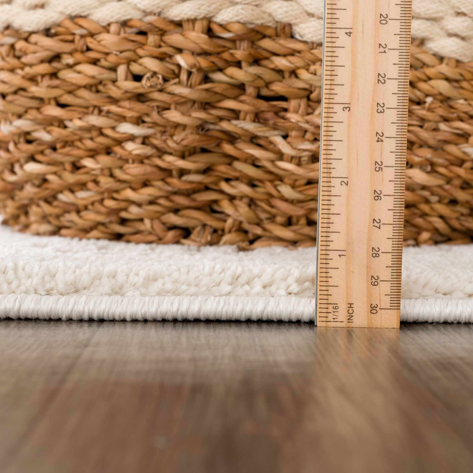 Modern Contemporary Solid Beige and Ivory High pile multi size Area Rug - Image 11