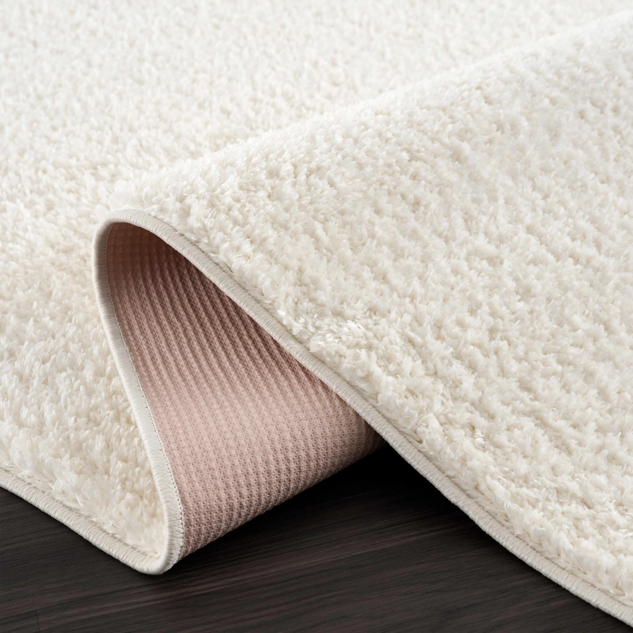 Contemporary Solid Beige High Pile Washable Area Rug - Image 13
