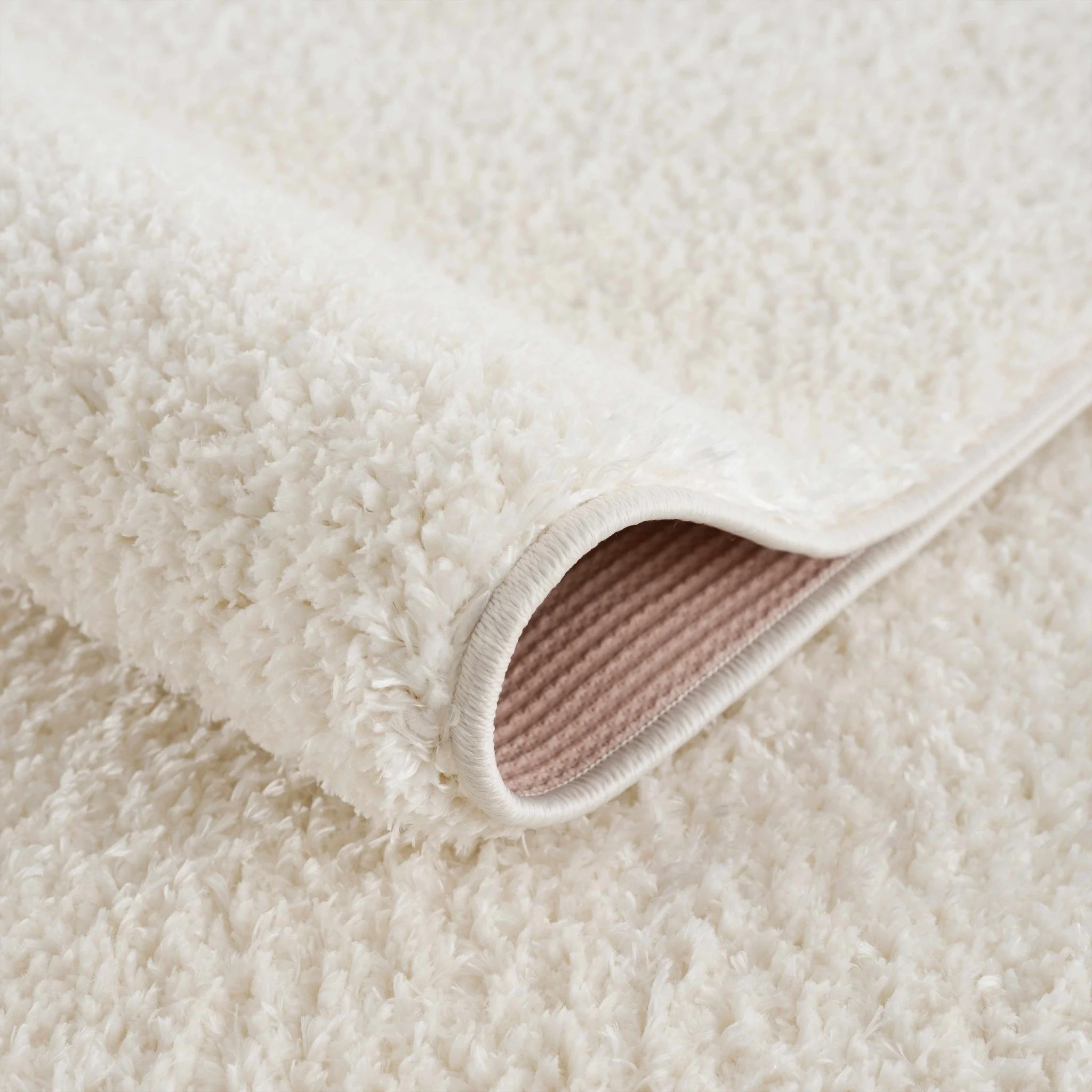 Contemporary Solid Beige High Pile Washable Area Rug - Image 14