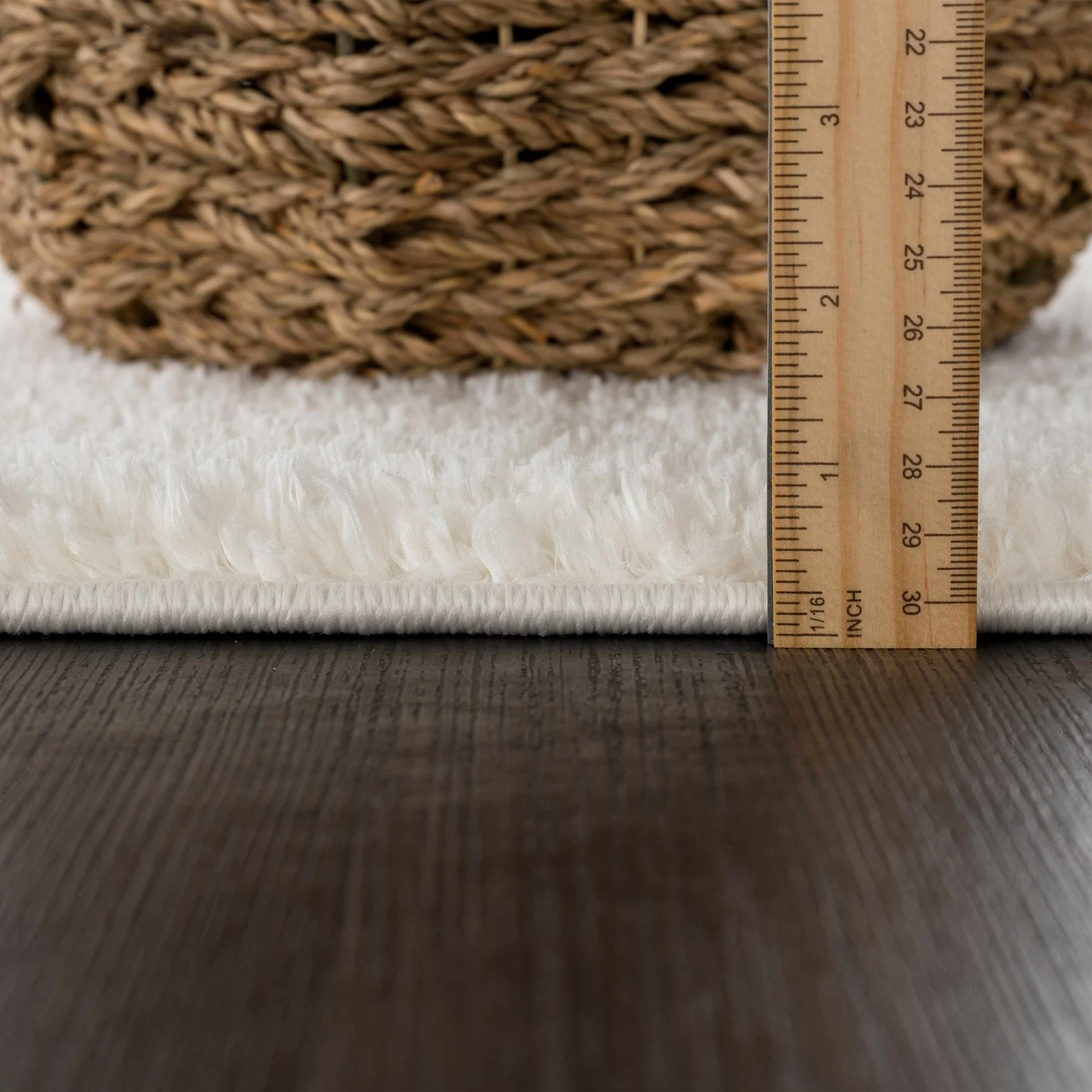 Contemporary Solid Beige High Pile Washable Area Rug - Image 17