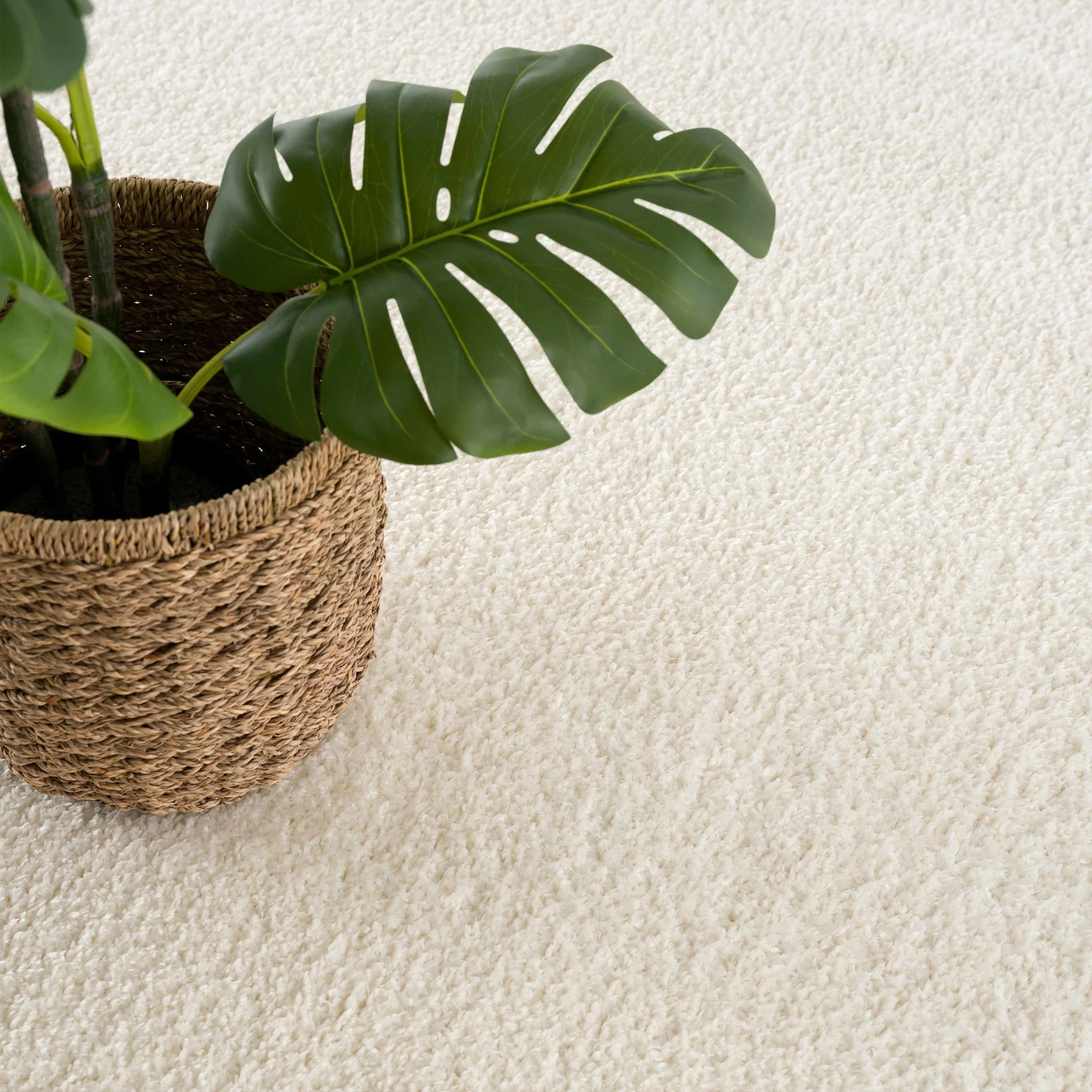 Contemporary Solid Beige High Pile Washable Area Rug - Image 19