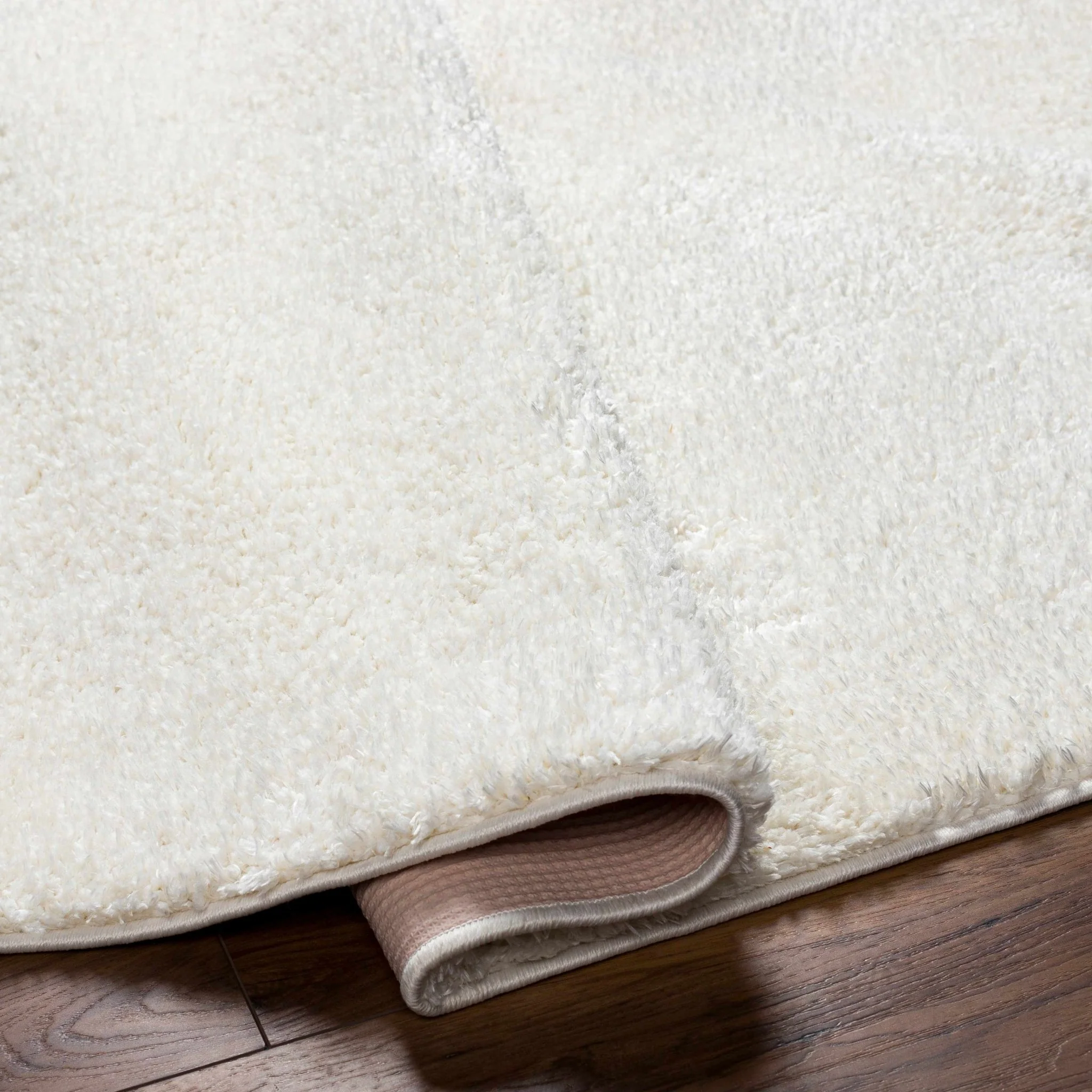 Contemporary Solid Beige High Pile Washable Area Rug - Image 24