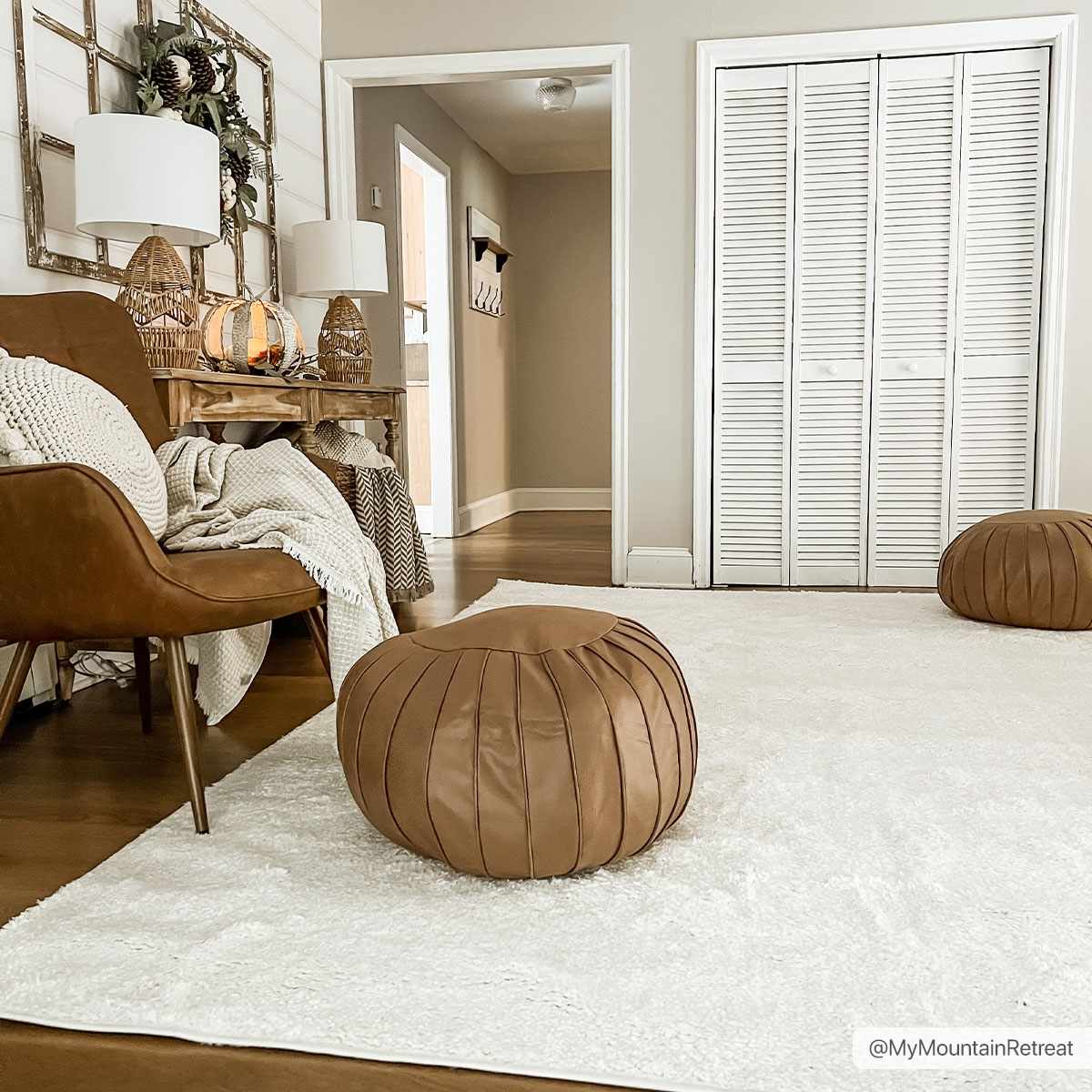 Contemporary Solid Beige High Pile Washable Area Rug - Image 4