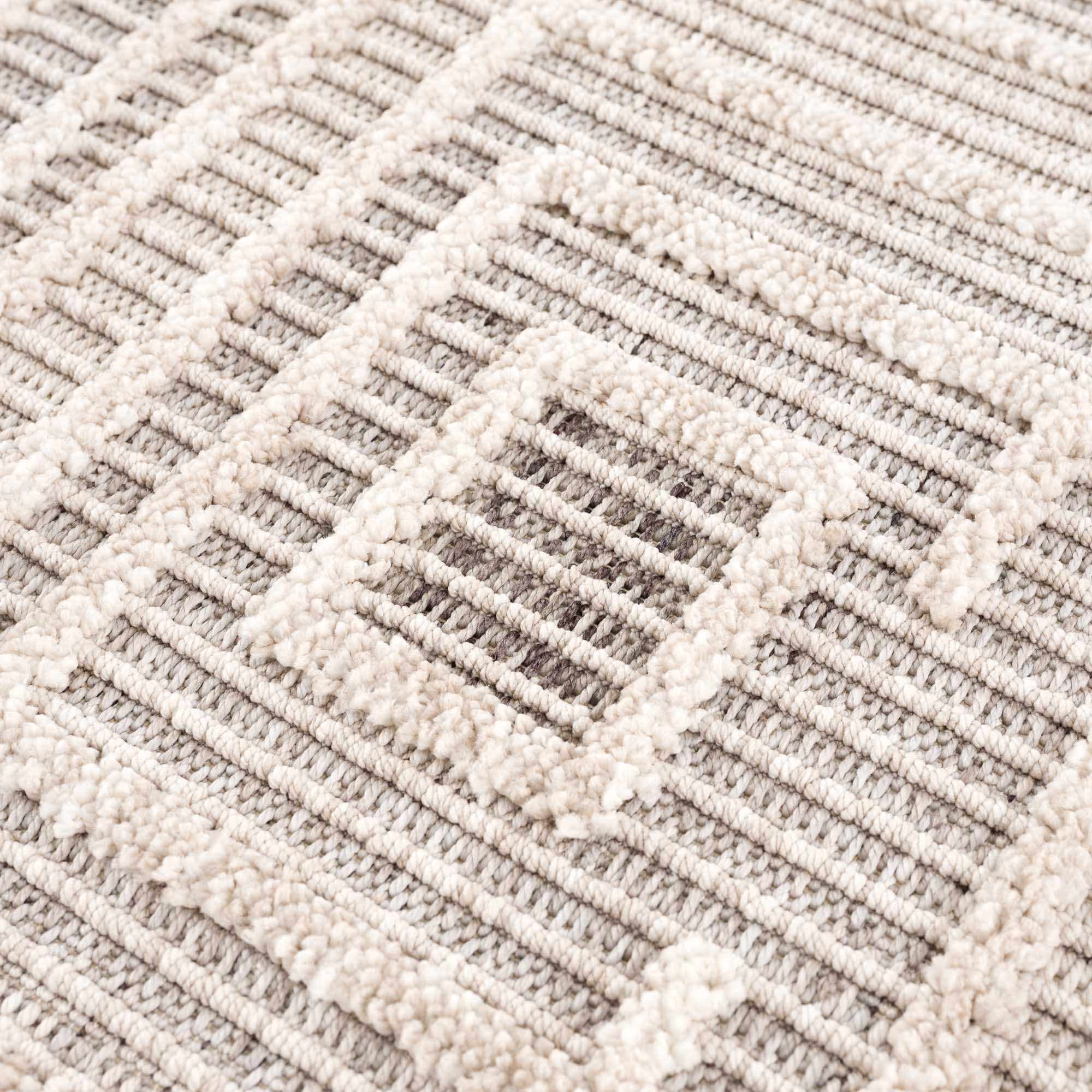 Contemporary Solid Stripes Peach, Beige and Gray High-Low Pile  Area Rug - Image 12
