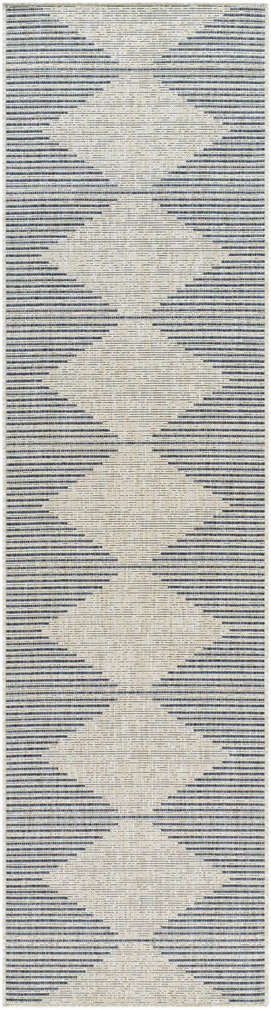Contemporary Stephan Design Blue And Gray Machine Woven Outdoor Rug - Image 6