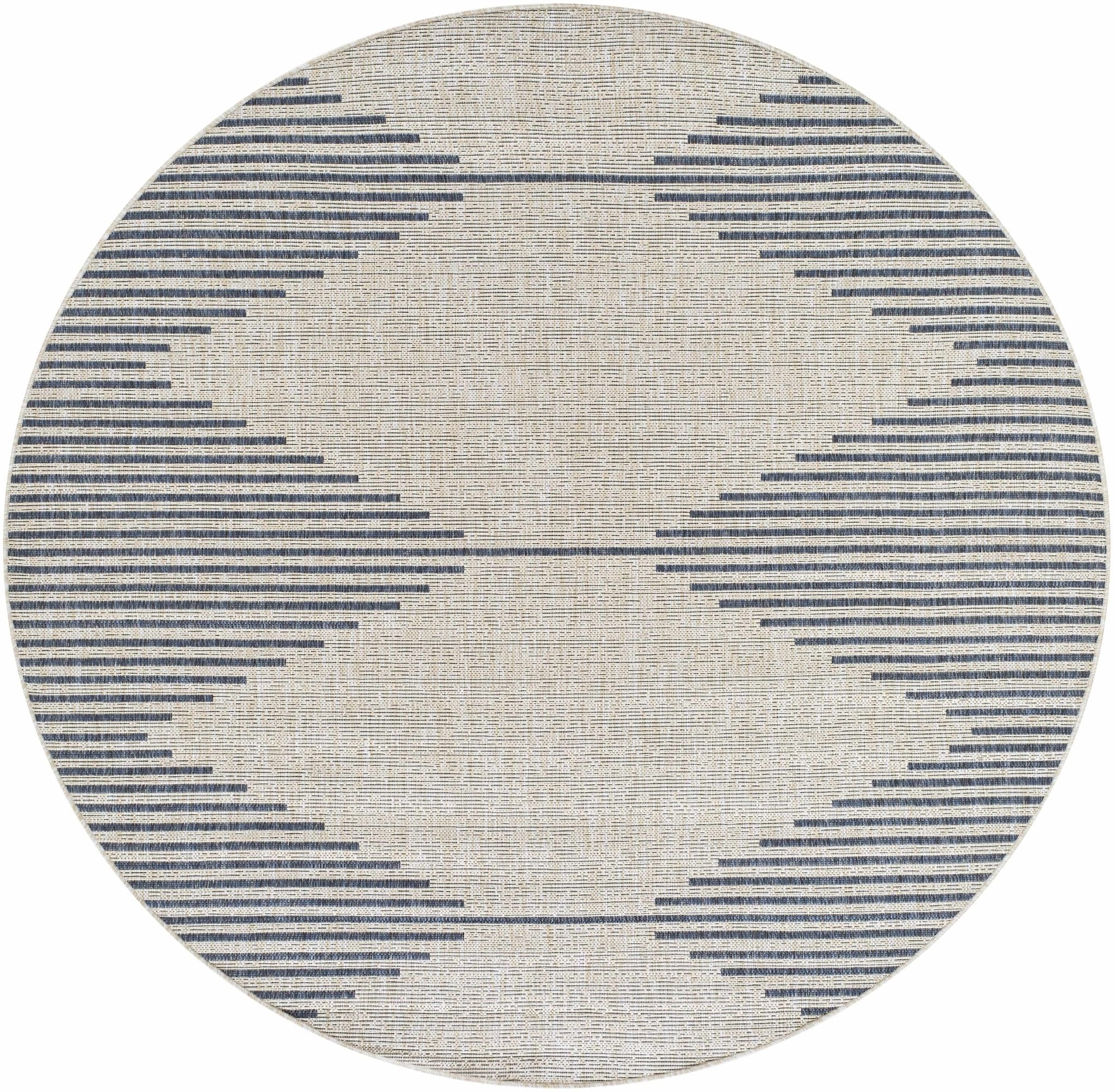 Contemporary Stephan Design Blue And Gray Machine Woven Outdoor Rug - Image 7