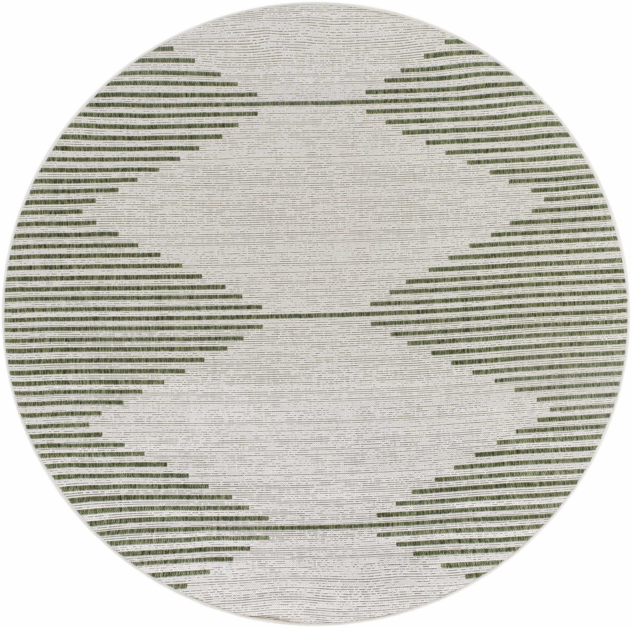 Contemporary Stephan Pattern Green And Gray Machine Woven Outdoor Rug - Image 6