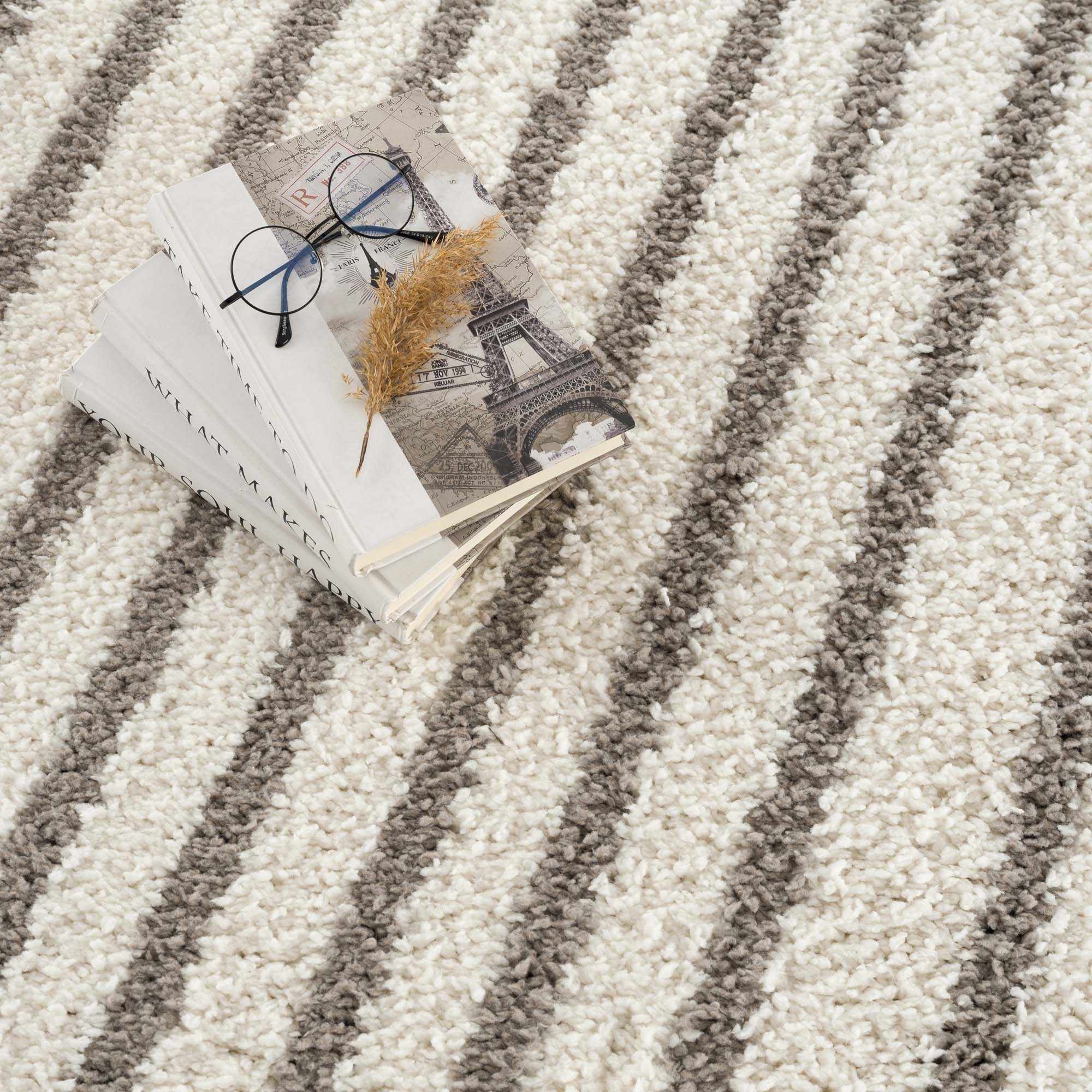 Contemporary Style Beige And  Taupe Area Rug - Image 12