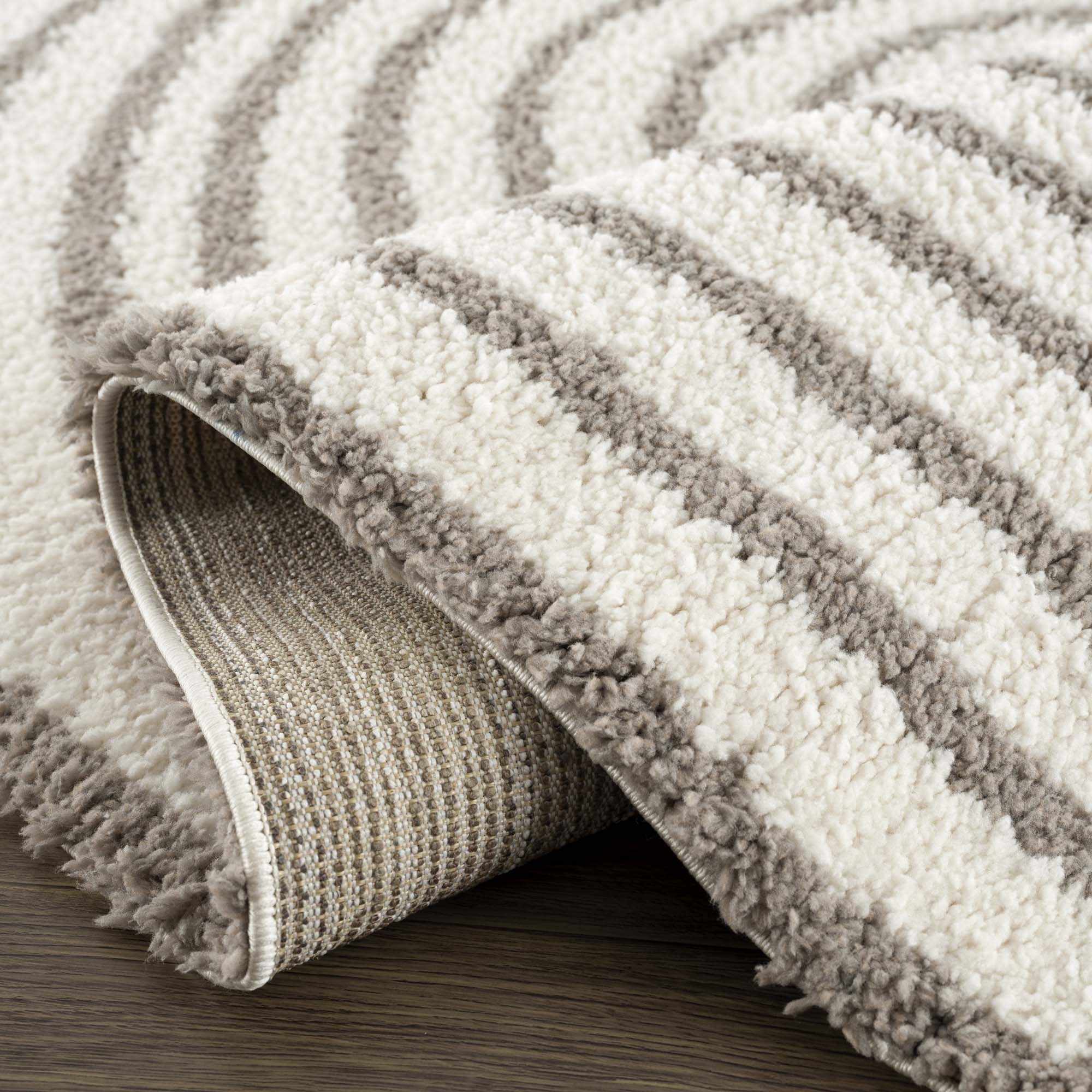 Contemporary Style Beige And  Taupe Area Rug - Image 7
