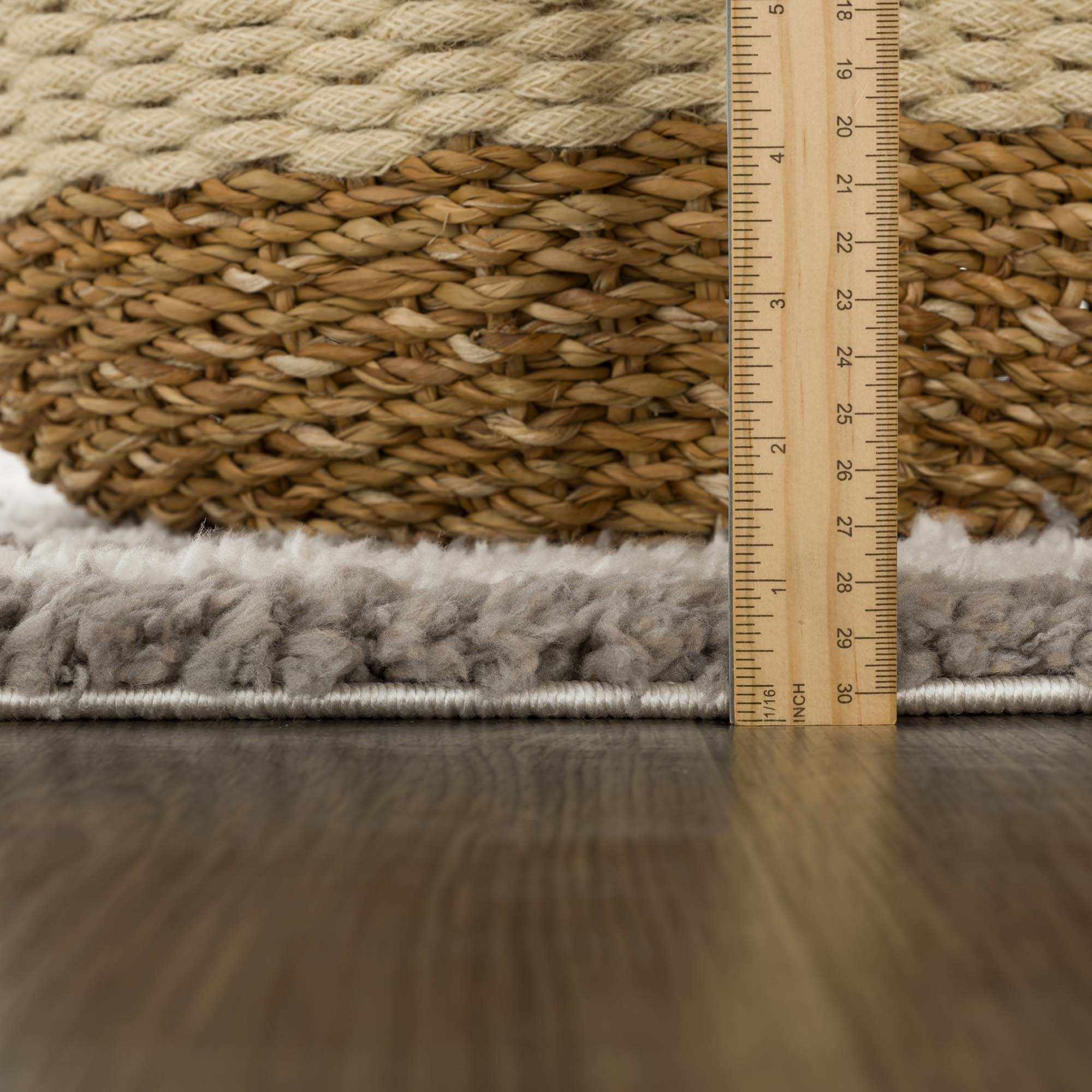 Contemporary Style Beige And  Taupe Area Rug - Image 9